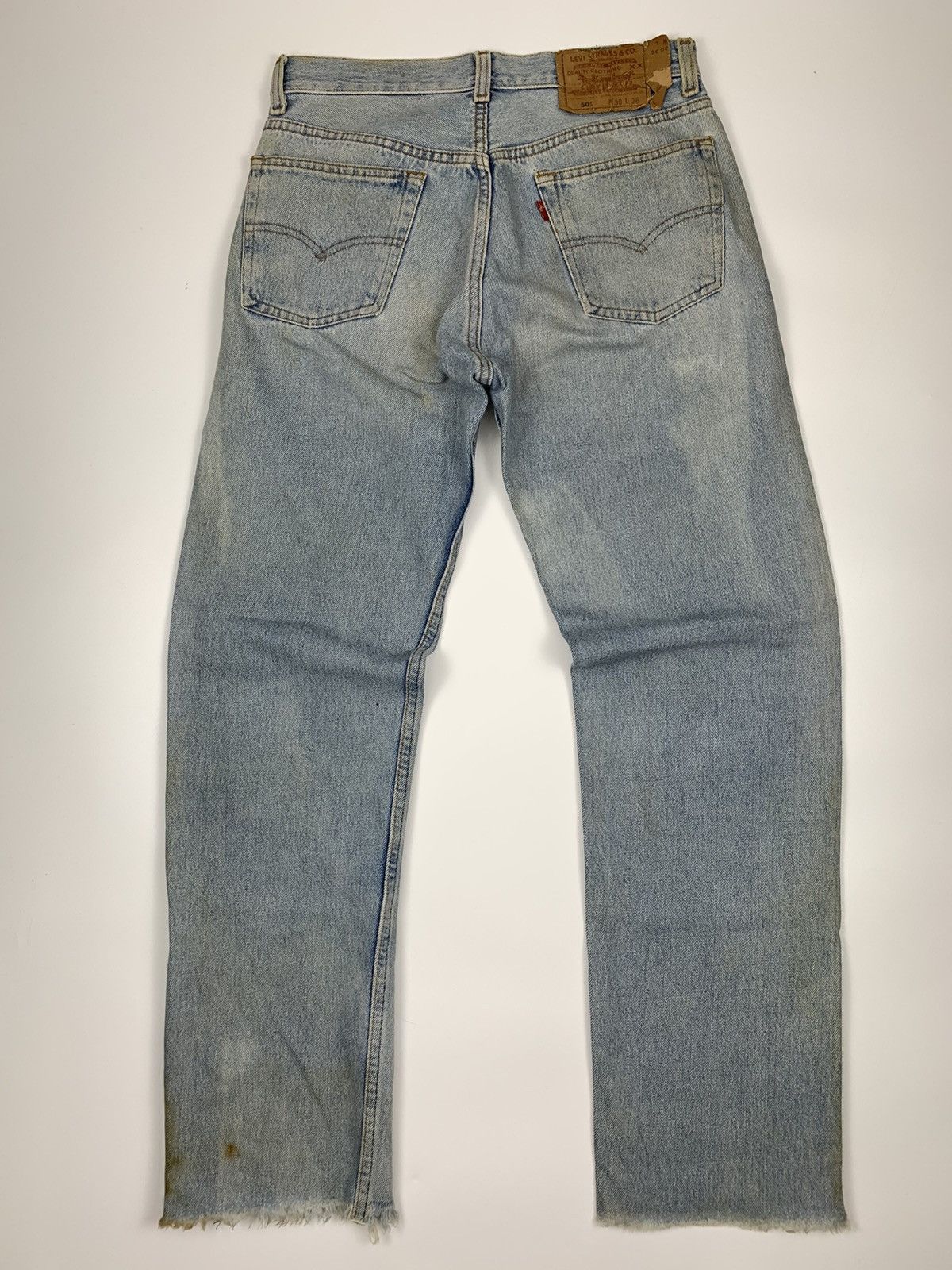 Levi's Vintage Clothing × Vintage Vintage levis Strauss co 555 Button Sunfaded Denim Size US 28 / EU 44 - 11 Thumbnail
