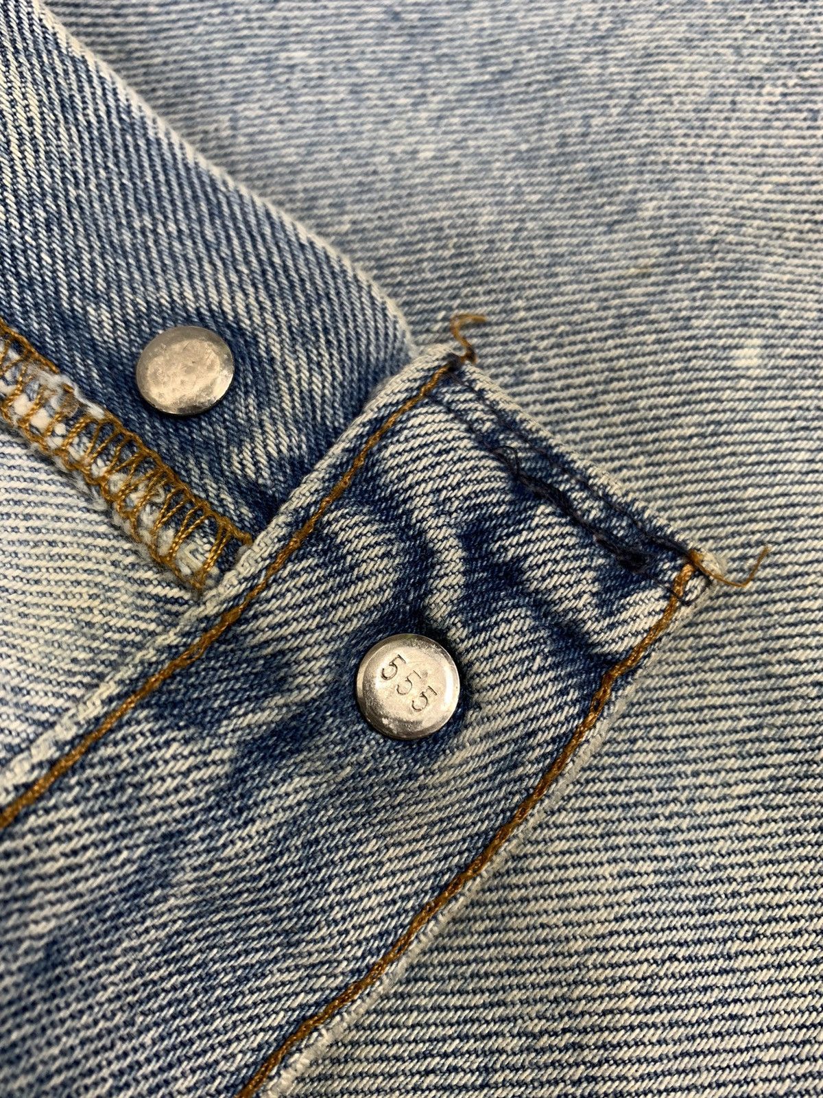 Levi's Vintage Clothing × Vintage Vintage levis Strauss co 555 Button Sunfaded Denim Size US 28 / EU 44 - 7 Thumbnail