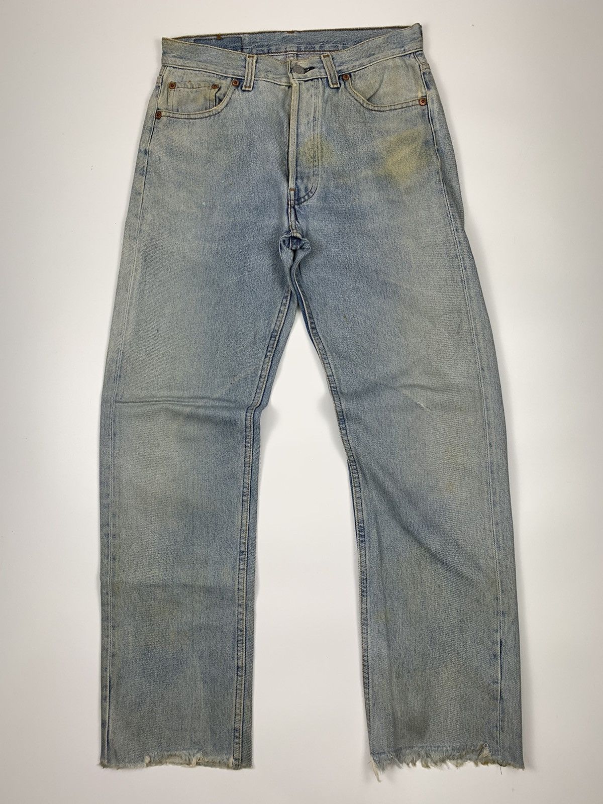 Levi's Vintage Clothing × Vintage Vintage levis Strauss co 555 Button Sunfaded Denim Size US 28 / EU 44 - 1 Thumbnail