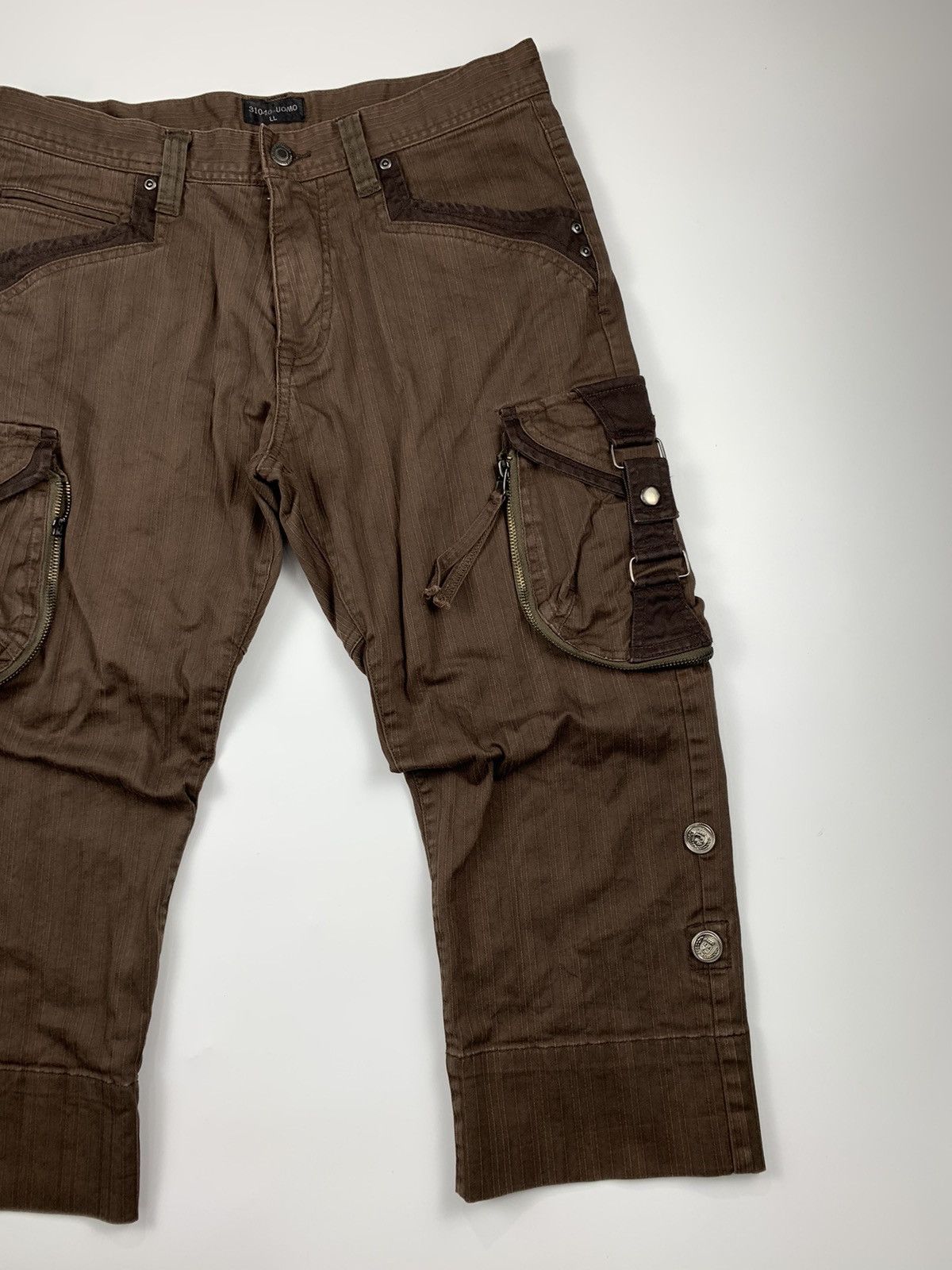 If Six Was Nine 31040 Eye Face Cargo Short Trousers Size US 31 - 4 Thumbnail