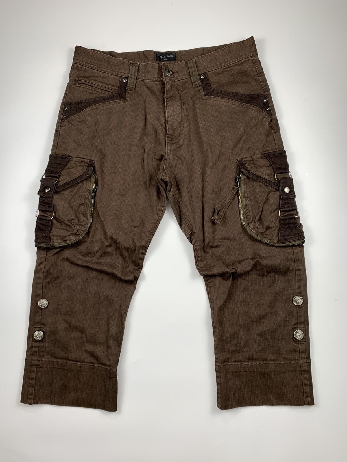 If Six Was Nine 31040 Eye Face Cargo Short Trousers Size US 31 - 2 Thumbnail