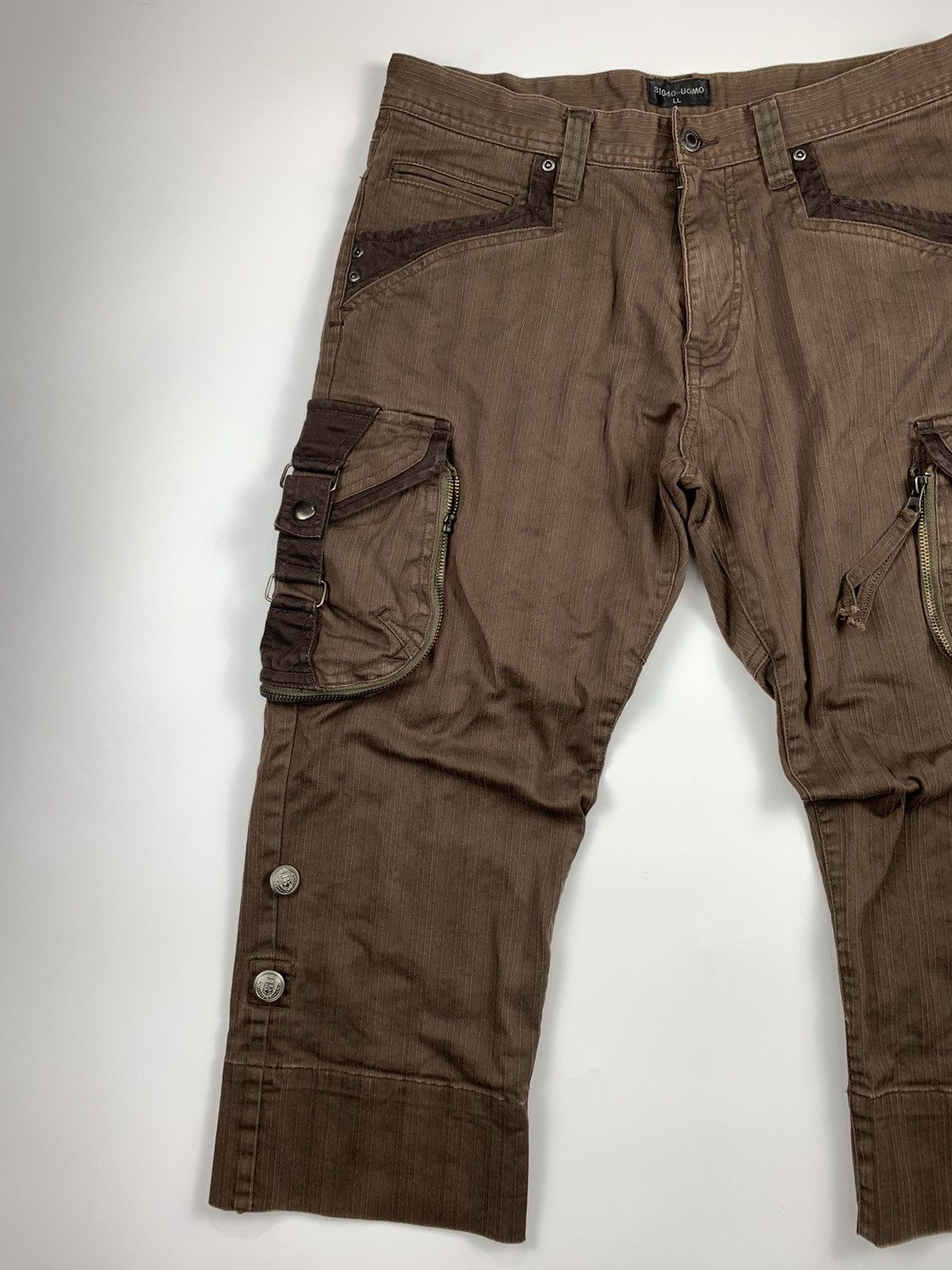 If Six Was Nine 31040 Eye Face Cargo Short Trousers Size US 31 - 3 Thumbnail