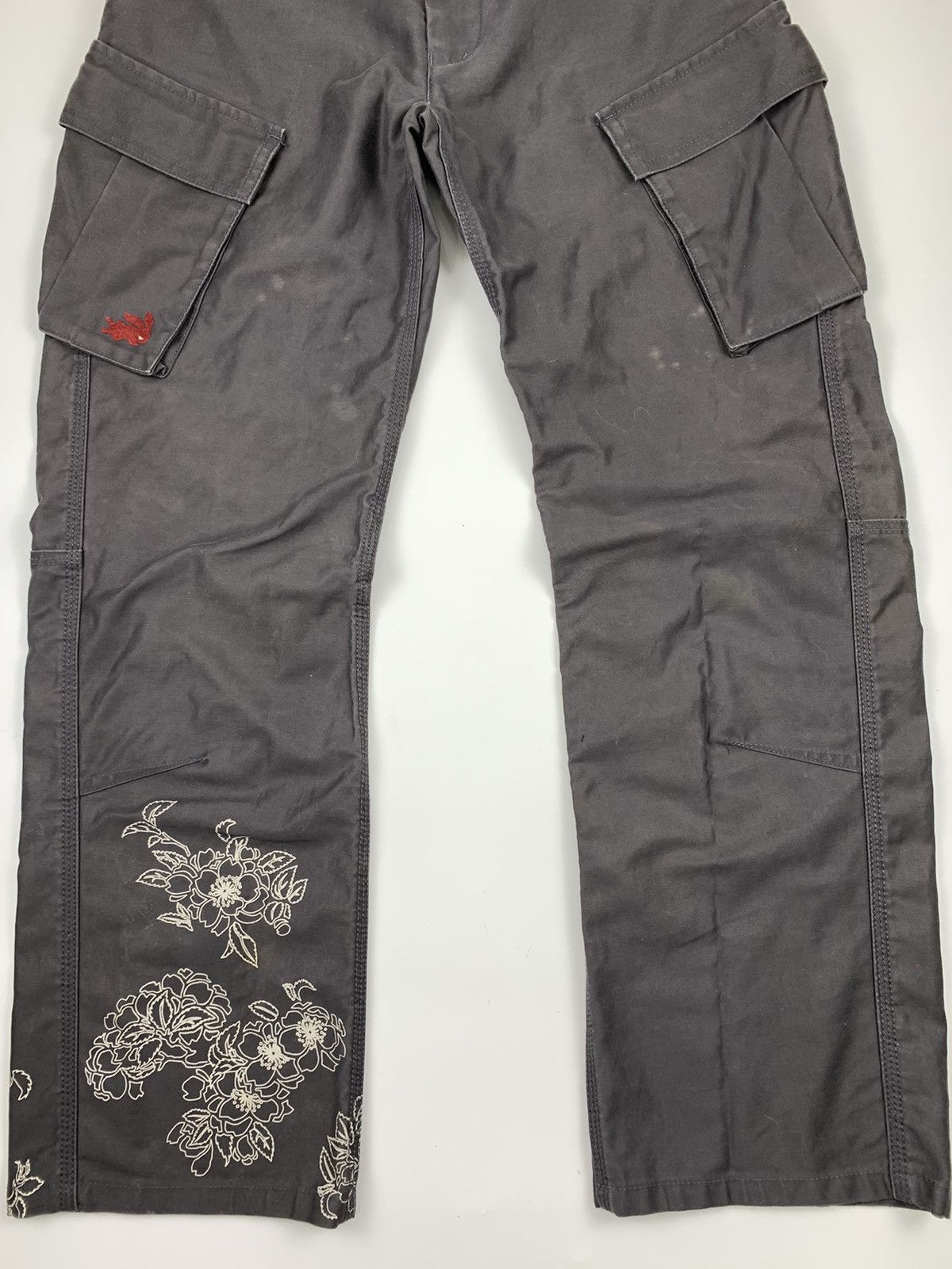Japanese Brand Chikiriya Floral Printed Cargo pant Size US 31 - 4 Thumbnail