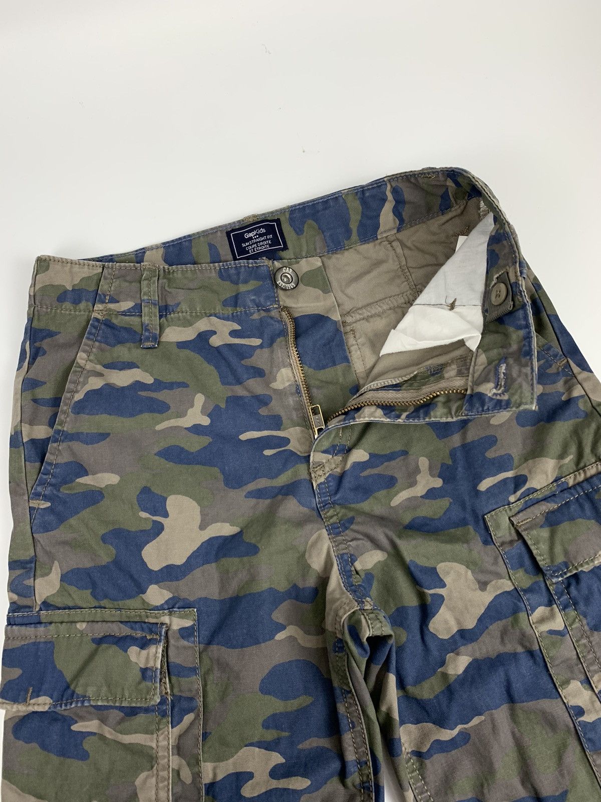Designer × Gap Gap Kids Blue Camouflage Cargo Pants Size US 26 / EU 42 - 5 Thumbnail