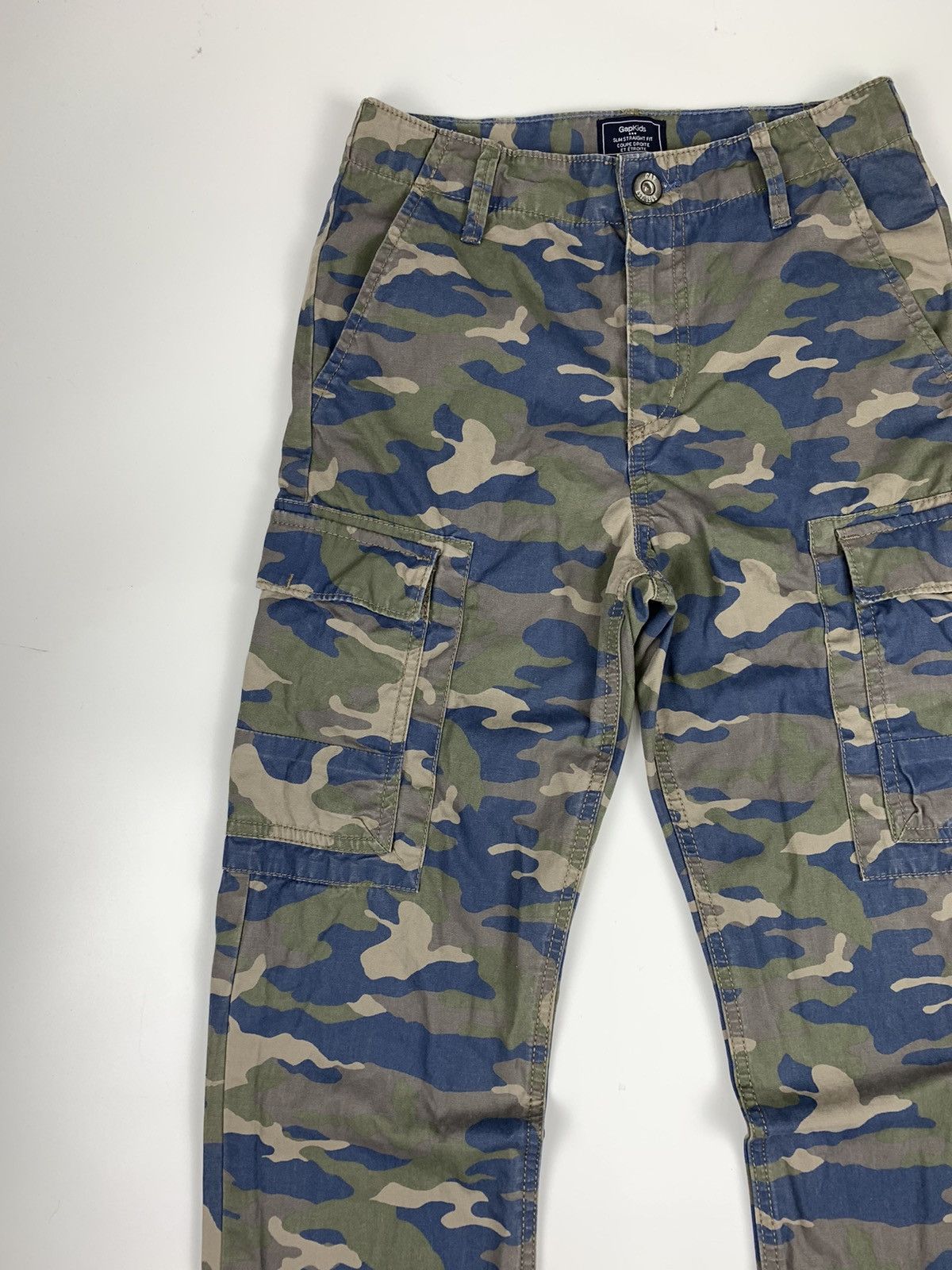 Designer × Gap Gap Kids Blue Camouflage Cargo Pants Size US 26 / EU 42 - 2 Thumbnail