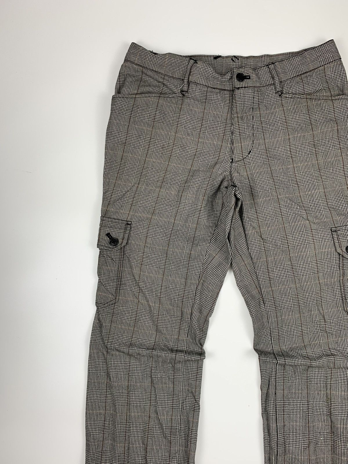 Designer × Japanese Brand Ofuon Grey Checkered Cargo Pant Size US 28 / EU 44 - 2 Thumbnail