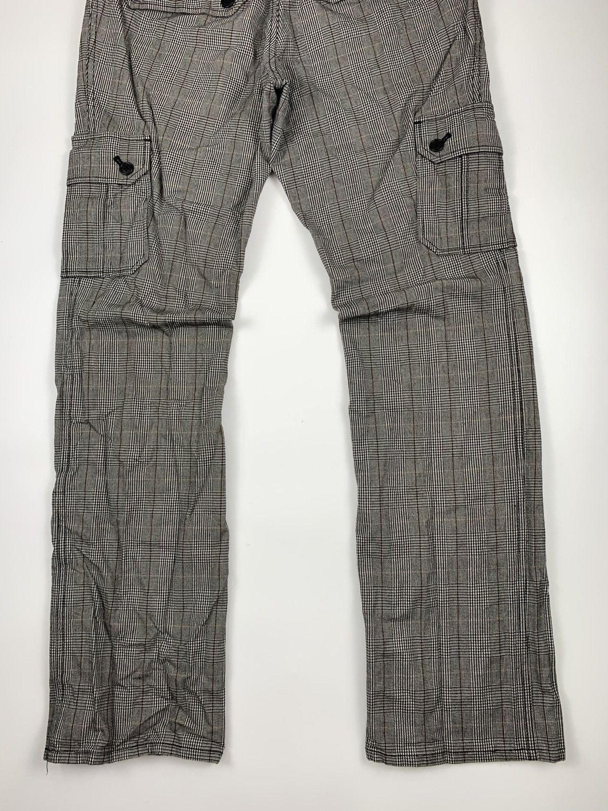 Designer × Japanese Brand Ofuon Grey Checkered Cargo Pant Size US 28 / EU 44 - 10 Thumbnail