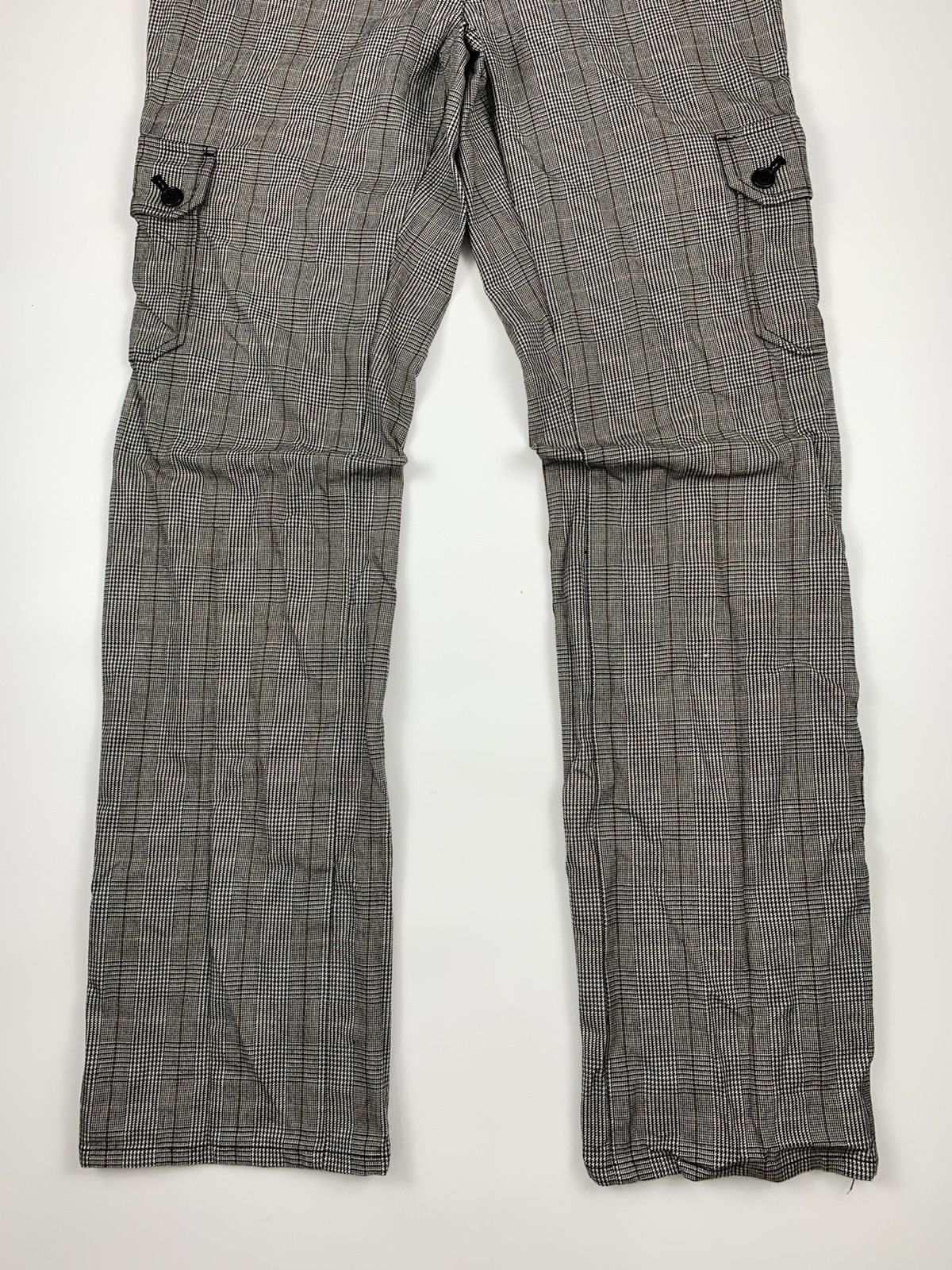 Designer × Japanese Brand Ofuon Grey Checkered Cargo Pant Size US 28 / EU 44 - 4 Thumbnail