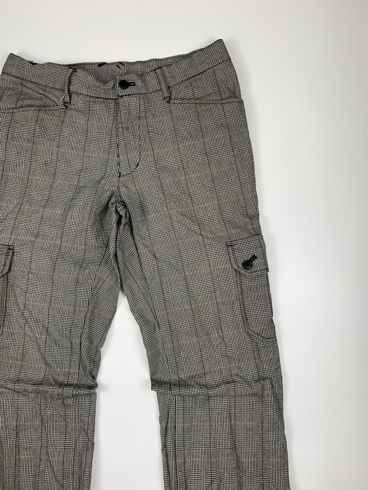 Designer × Japanese Brand Ofuon Grey Checkered Cargo Pant Size US 28 / EU 44 - 3 Thumbnail