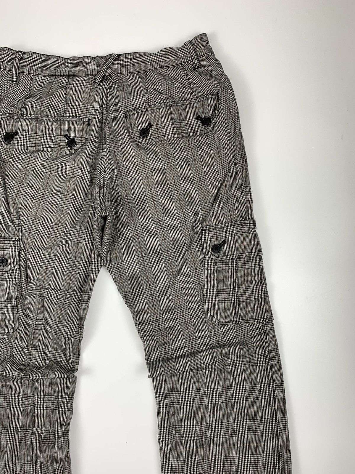 Designer × Japanese Brand Ofuon Grey Checkered Cargo Pant Size US 28 / EU 44 - 9 Thumbnail