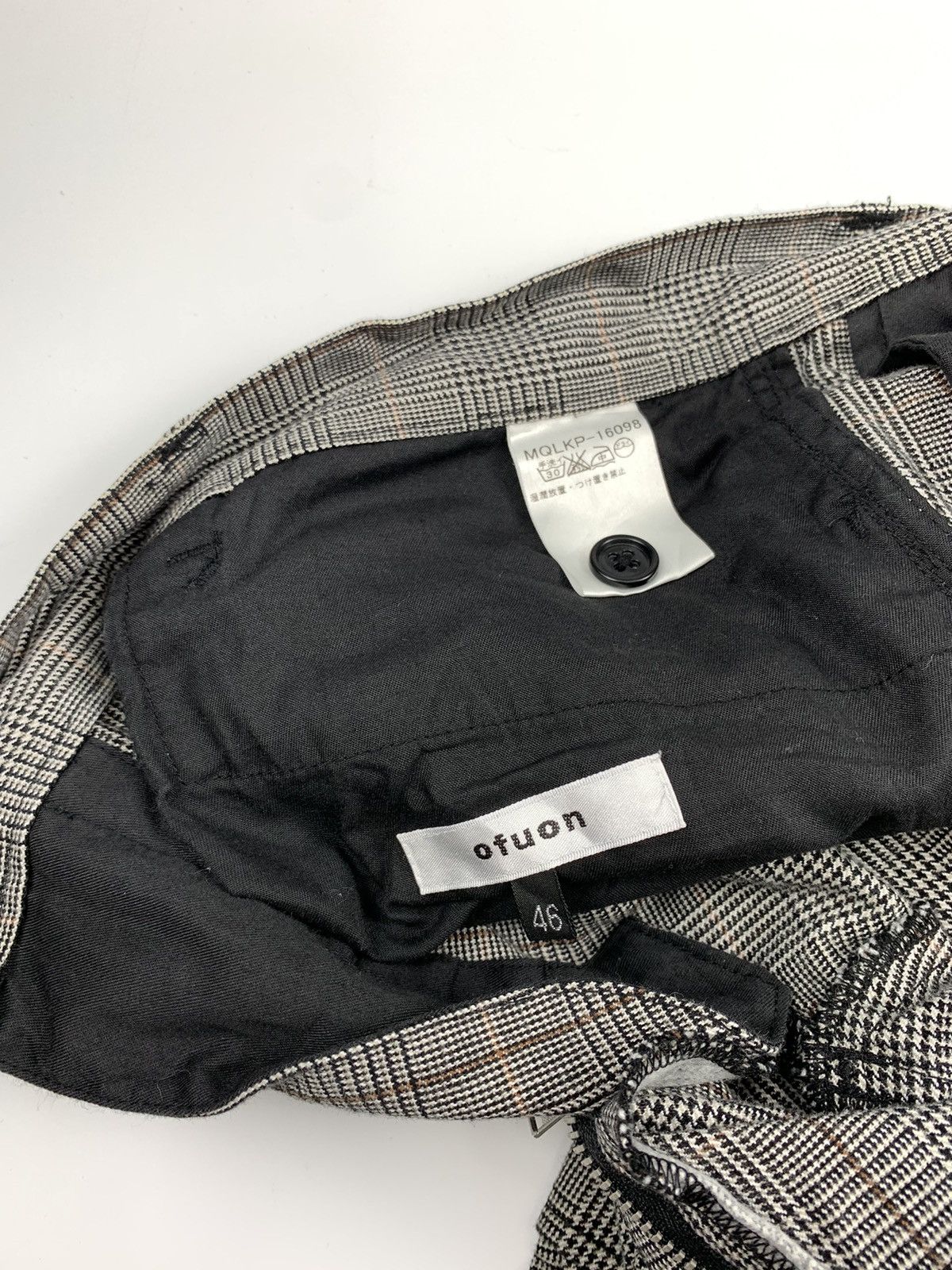 Designer × Japanese Brand Ofuon Grey Checkered Cargo Pant Size US 28 / EU 44 - 6 Thumbnail