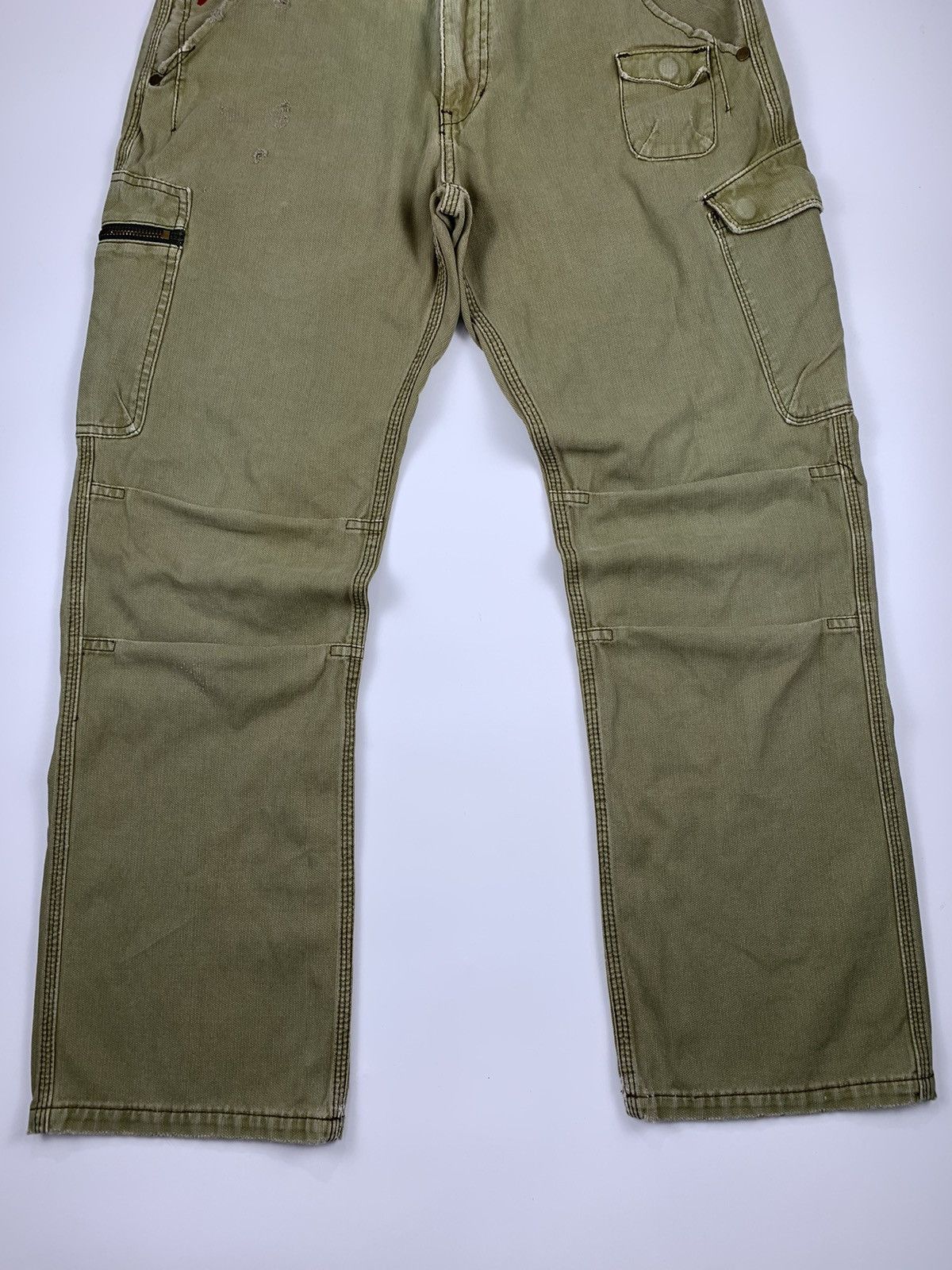 Designer × Quicksilver Quiksilver Quikjean Relaxed Fit Distressed Cargo Trouser Size US 33 - 4 Thumbnail
