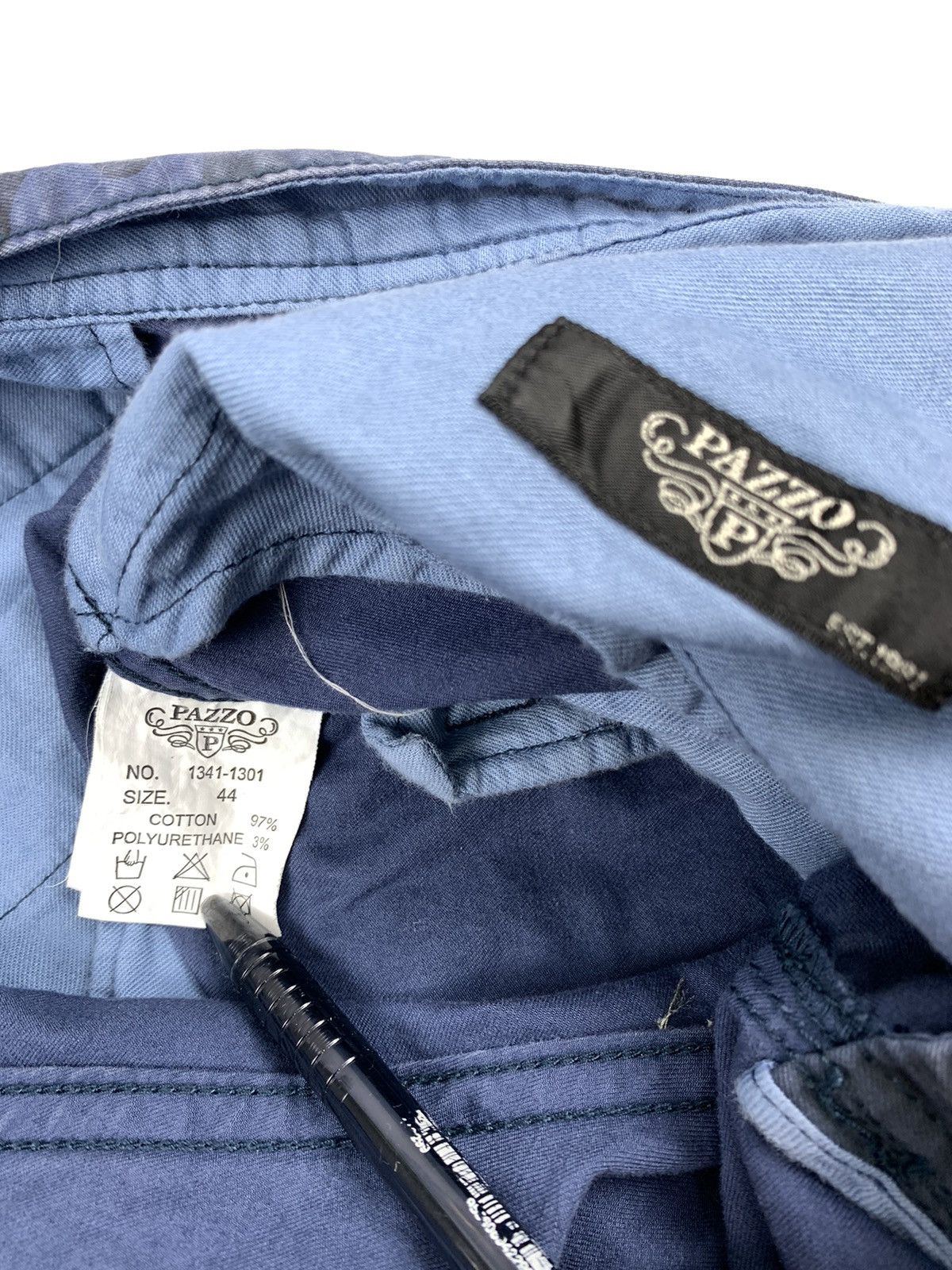 Japanese Brand Pazzo Camouflage Blue Cargo Pant Size US 30 / EU 46 - 8 Thumbnail