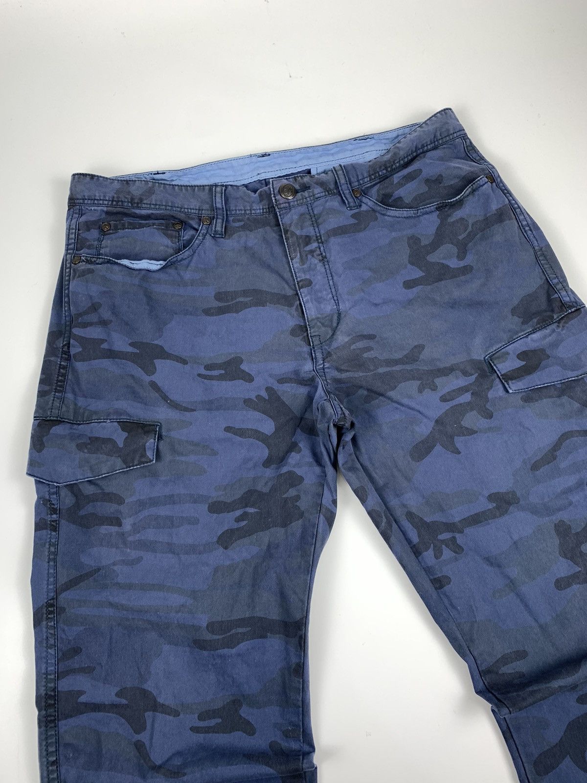 Japanese Brand Pazzo Camouflage Blue Cargo Pant Size US 30 / EU 46 - 5 Thumbnail