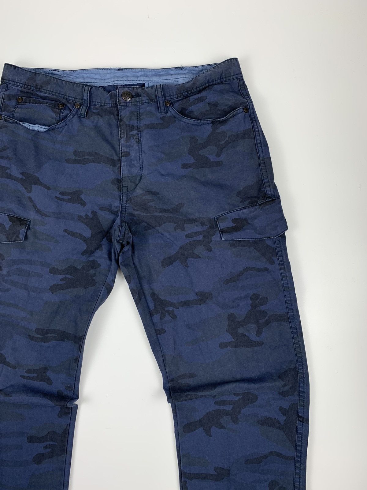 Japanese Brand Pazzo Camouflage Blue Cargo Pant Size US 30 / EU 46 - 3 Thumbnail