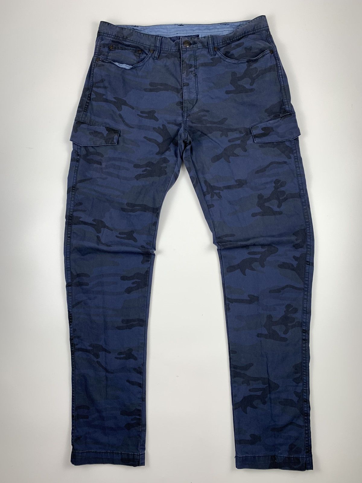 Japanese Brand Pazzo Camouflage Blue Cargo Pant Size US 30 / EU 46 - 1 Thumbnail
