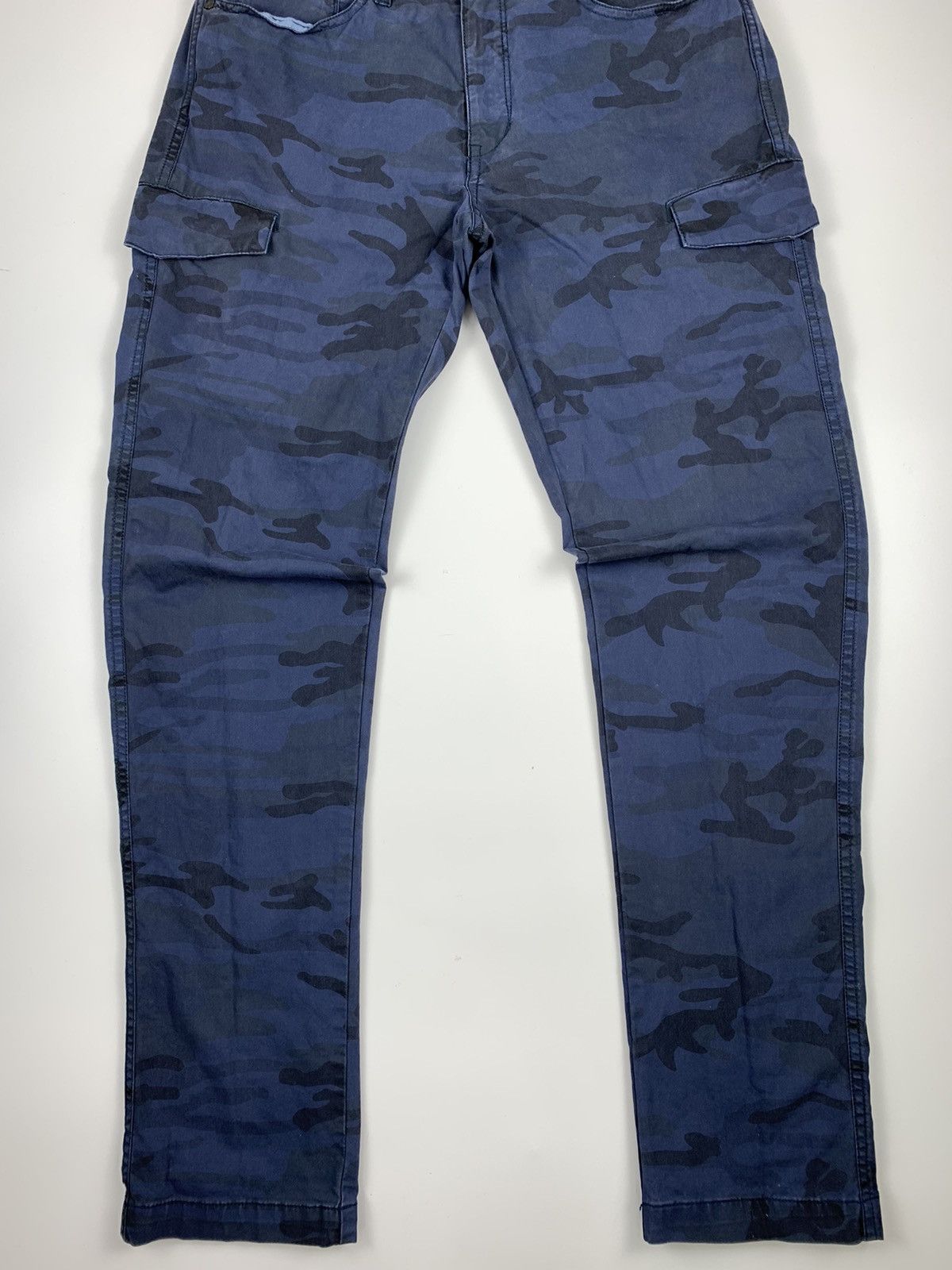 Japanese Brand Pazzo Camouflage Blue Cargo Pant Size US 30 / EU 46 - 4 Thumbnail