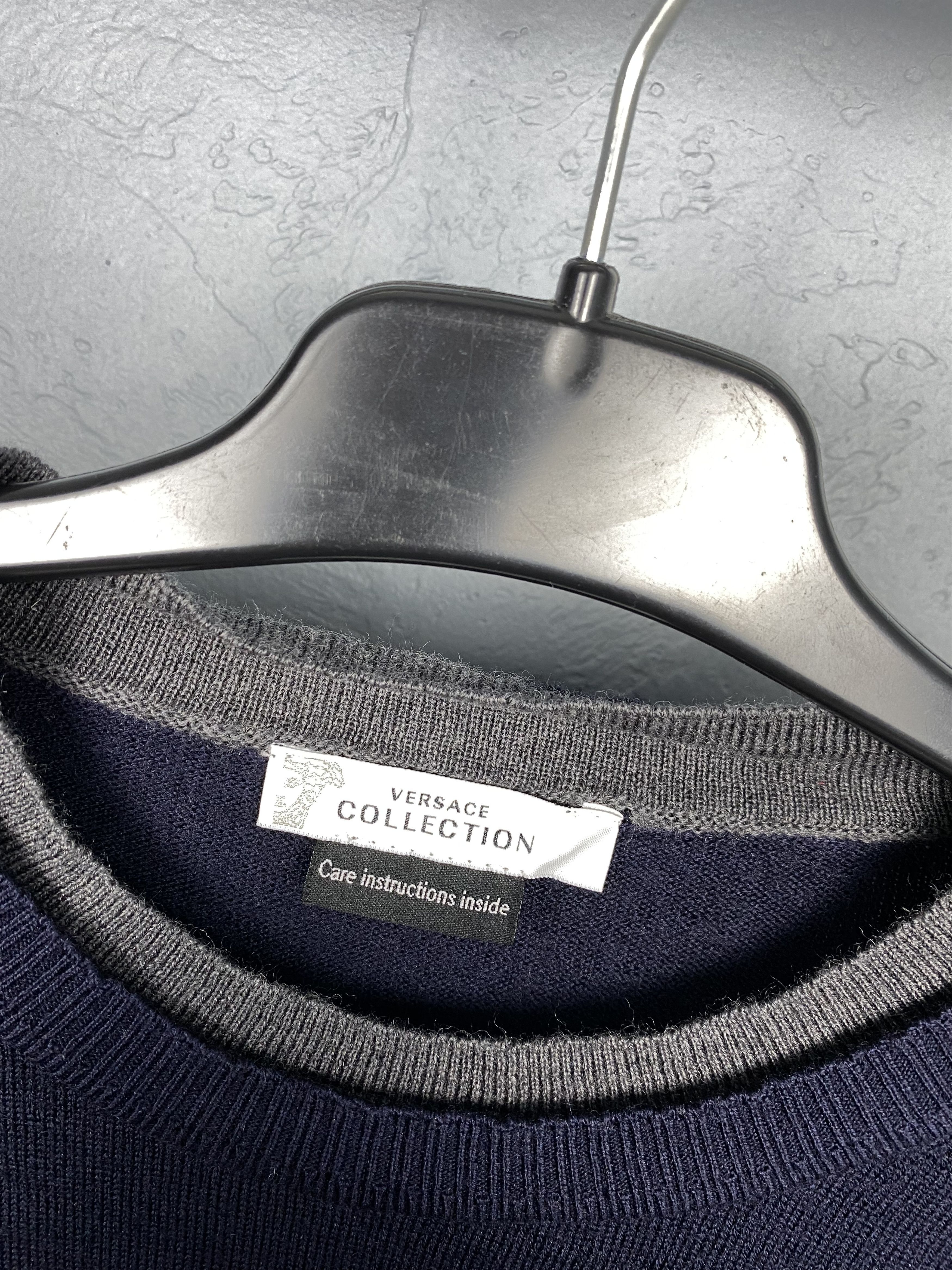 Versace Versace Collection Vintage Mens Wool Knit Sweater Size US XL / EU 56 / 4 - 3 Thumbnail