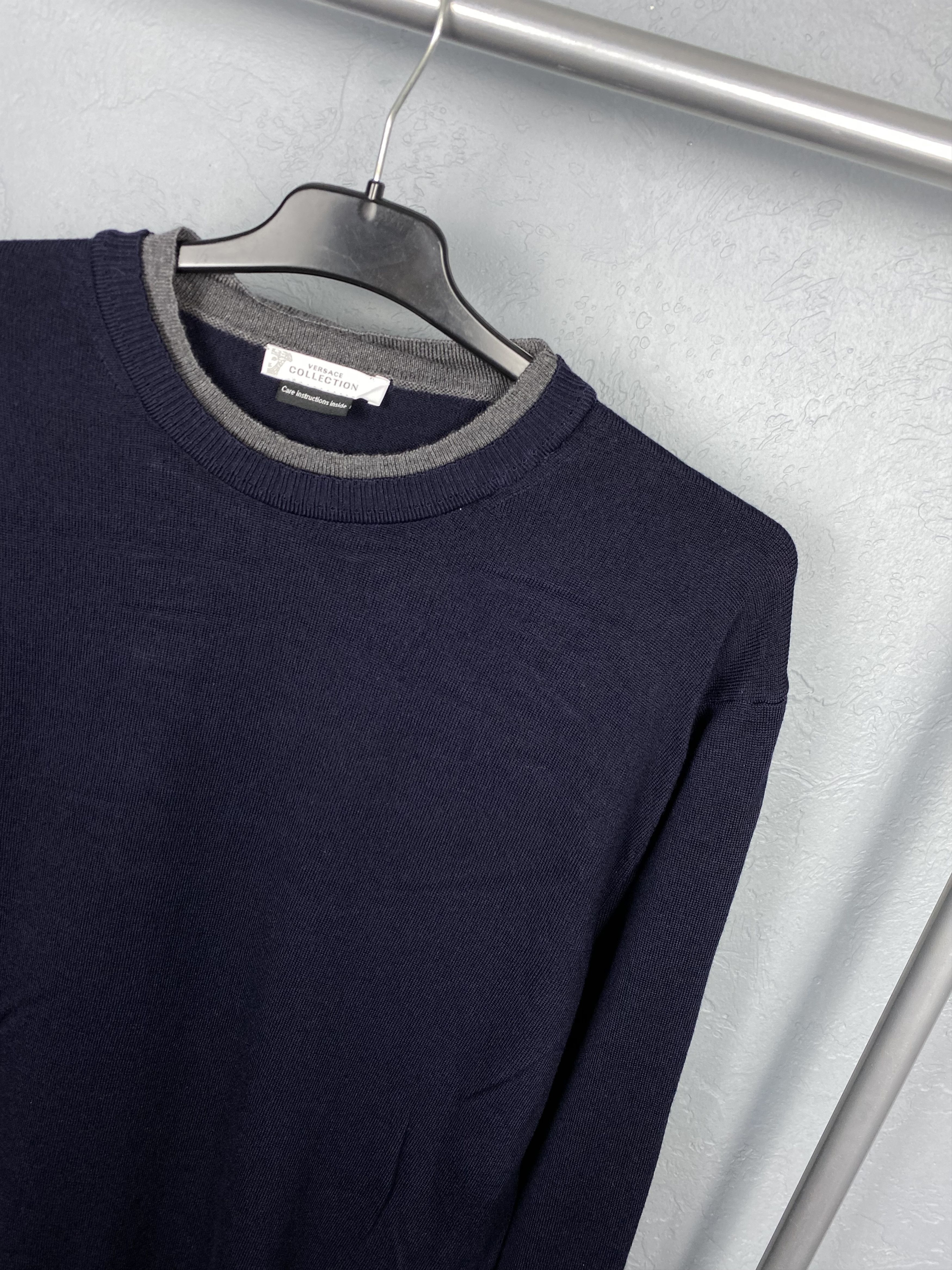 Versace Versace Collection Vintage Mens Wool Knit Sweater Size US XL / EU 56 / 4 - 2 Thumbnail