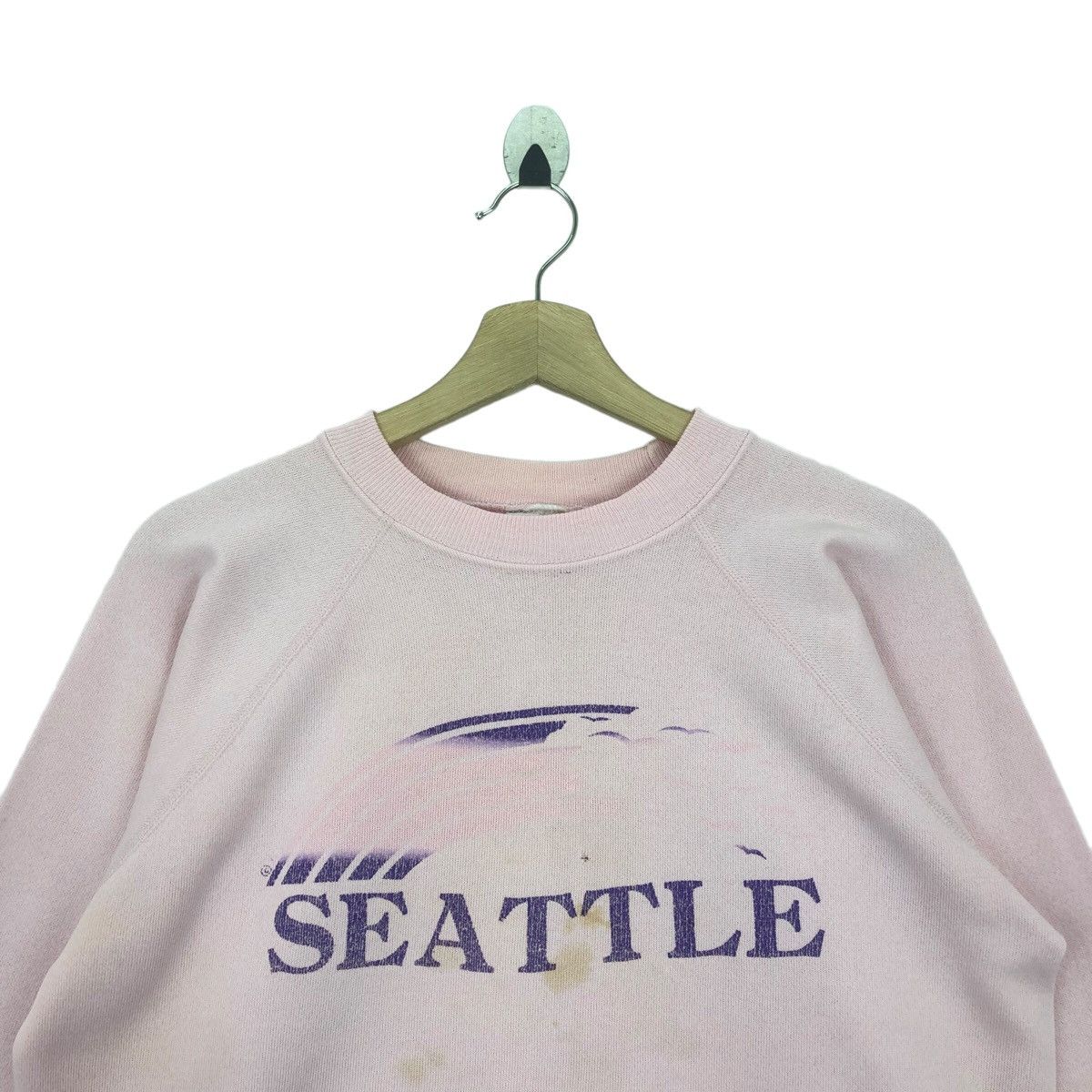 Hanes × Vintage Vtg 90’ HANES SEATTLE Sweatshirt Pullover Jumper Size US M / EU 48-50 / 2 - 6 Thumbnail