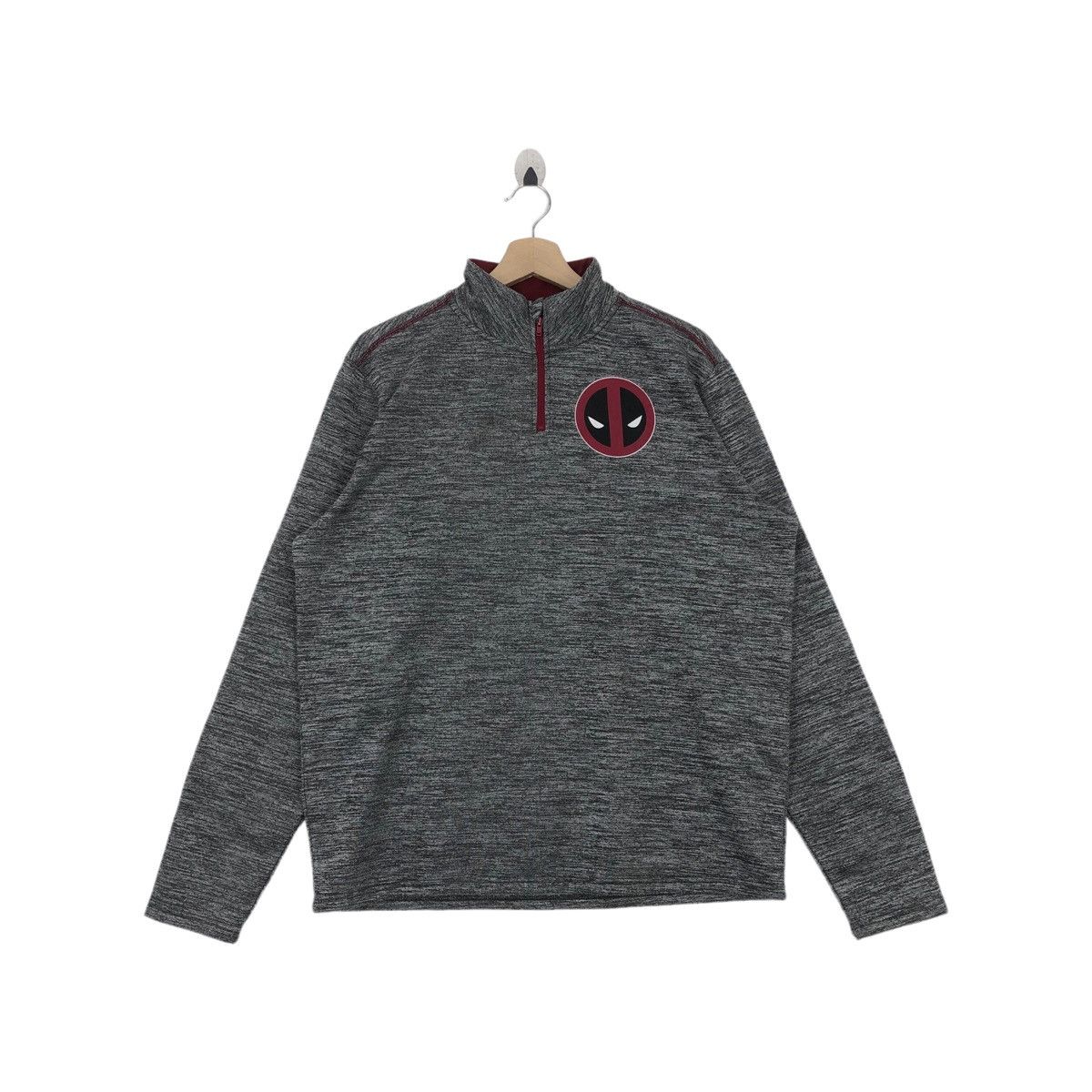 Marvel Comics Rare MARVEL DEADPOOL Half Zipper Sweatshirt Pullover Jumper Size US L / EU 52-54 / 3 - 1 Thumbnail