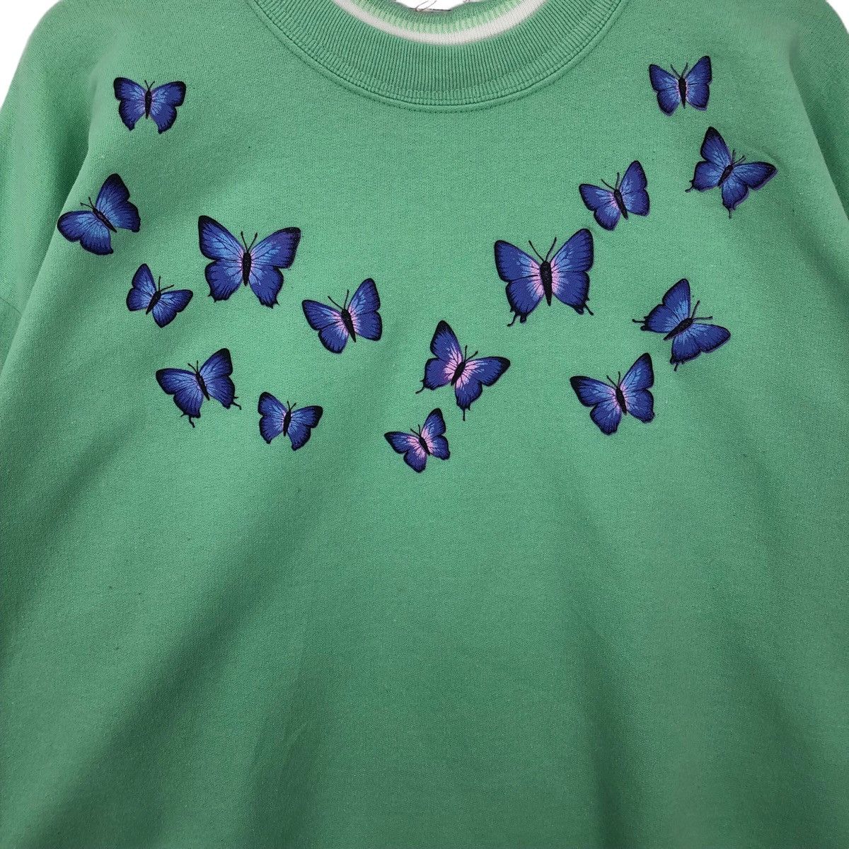 Habitat × Vintage Vtg 90’ MORNING SUN BUTTERFLY Sweatshirt Pullover Jumper Size US XL / EU 56 / 4 - 10 Thumbnail