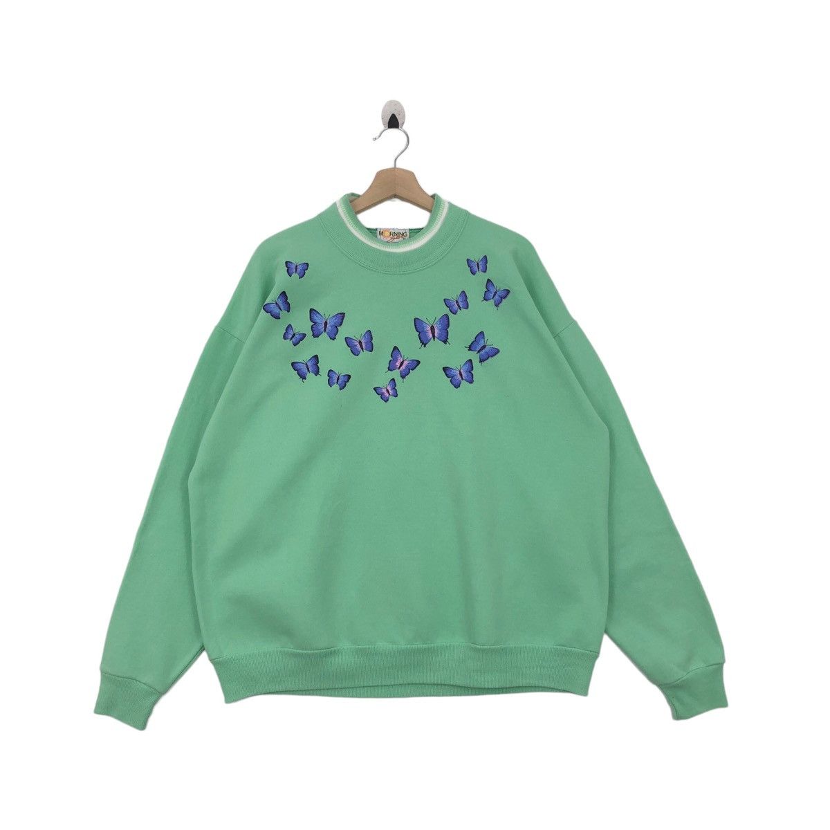 Habitat × Vintage Vtg 90’ MORNING SUN BUTTERFLY Sweatshirt Pullover Jumper Size US XL / EU 56 / 4 - 1 Thumbnail