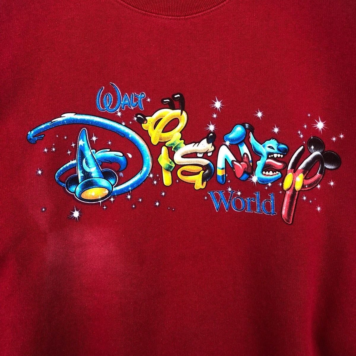 Disney × Mickey Mouse × Vintage Vtg 90’ DISNEY WORLD Sweatshirt Pullover Jumper Size US L / EU 52-54 / 3 - 3 Thumbnail