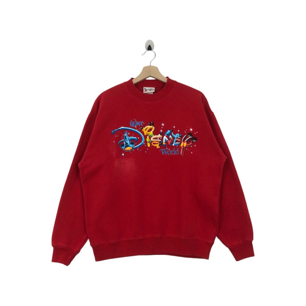 Disney × Mickey Mouse × Vintage Vtg 90’ DISNEY WORLD Sweatshirt Pullover Jumper Size US L / EU 52-54 / 3 - 1 Thumbnail