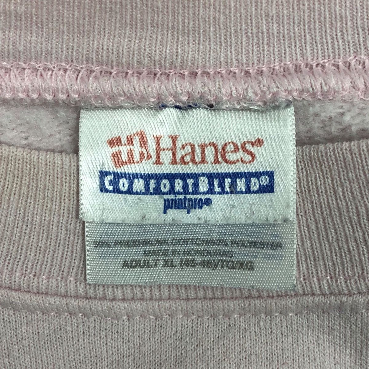 Hanes × Vintage Vtg 90’ HANES PLAIN Sweatshirt Pullover Jumper Sweater Size US XL / EU 56 / 4 - 4 Thumbnail