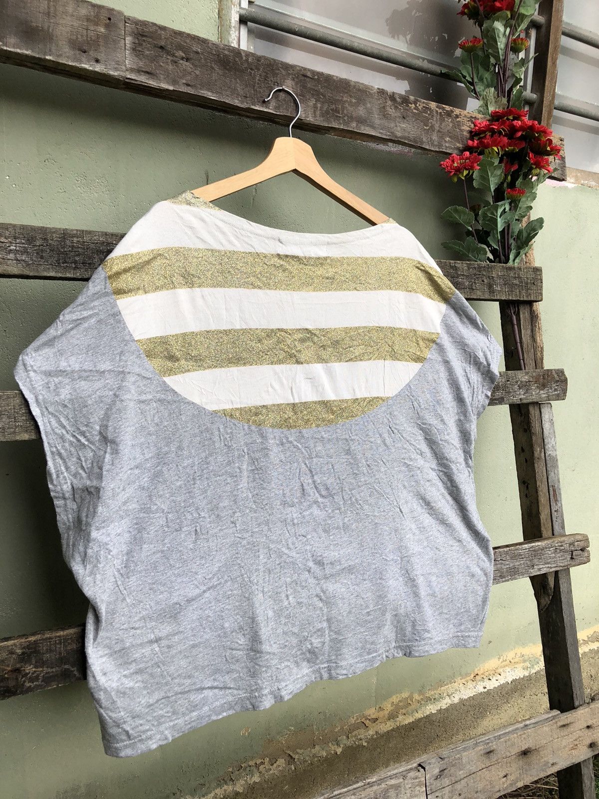 Issey Miyake × Japanese Brand × mercibeaucoup Issey Miyake Mercibeaucoup Big Logo Bat Design tees Size L / US 10 / IT 46 - 3 Thumbnail