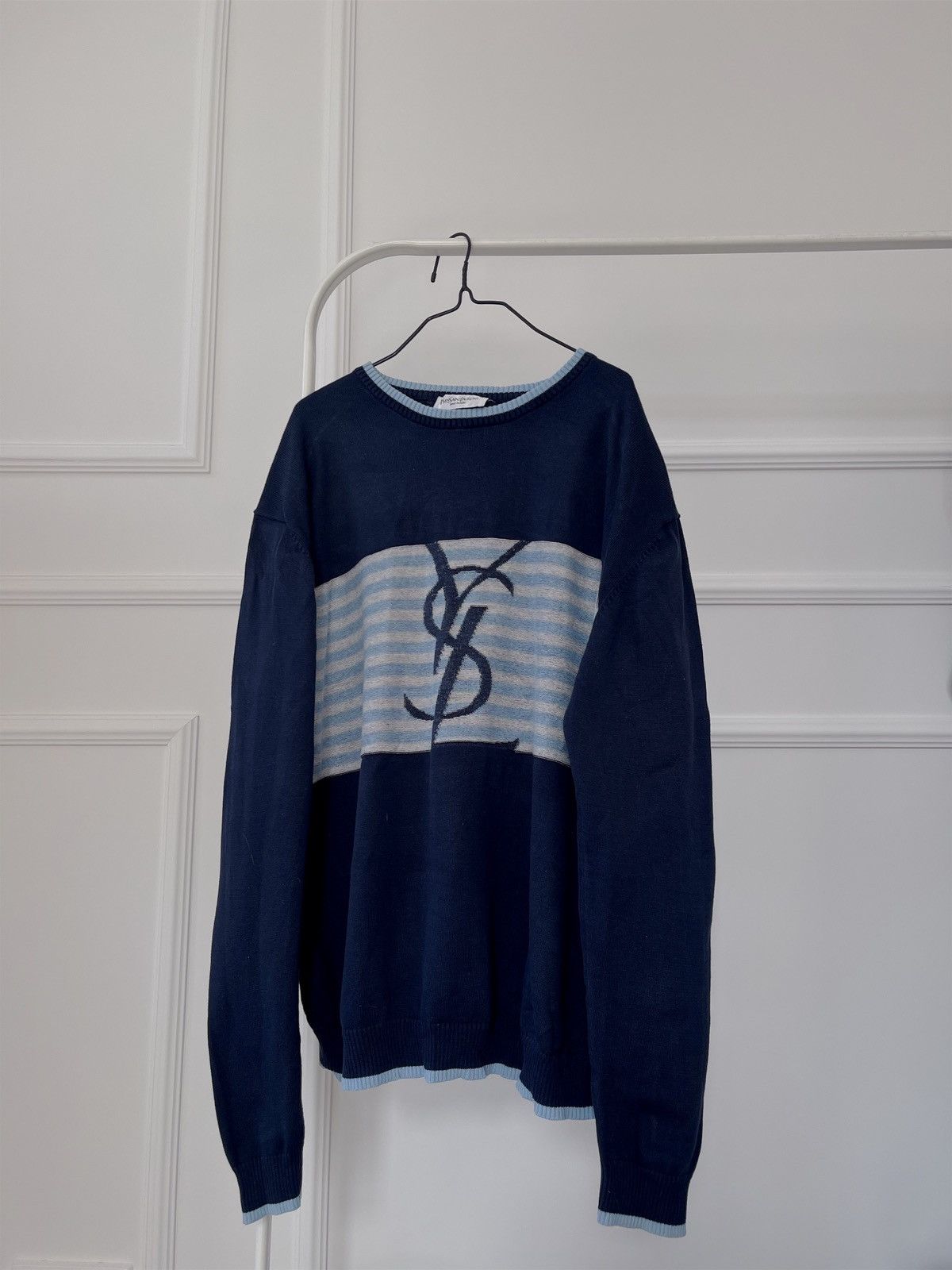 YSL Black Velvet Logo Sweatshirt main image 0