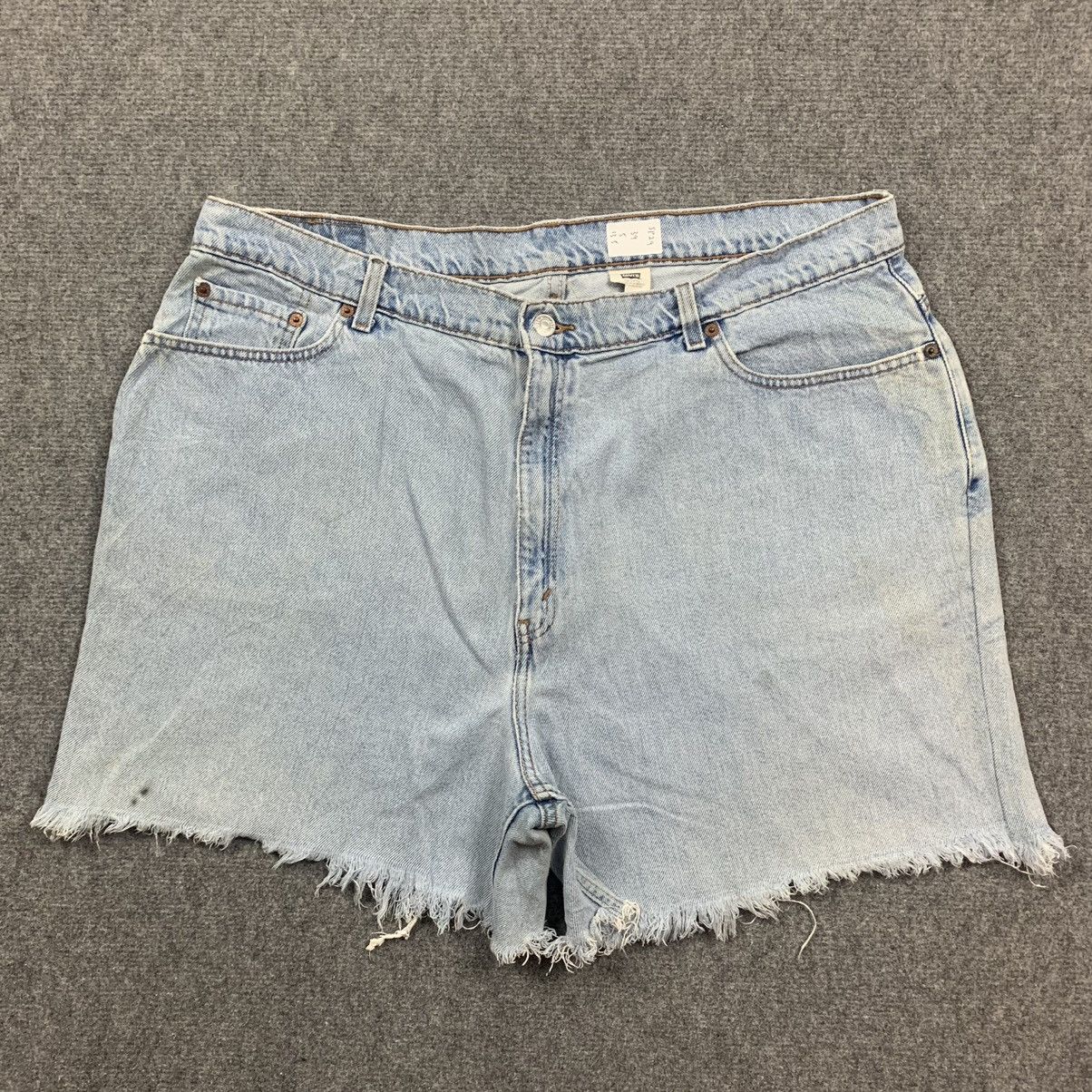 Vintage 90s Levis Light Blue Washed Denim Jean Shorts