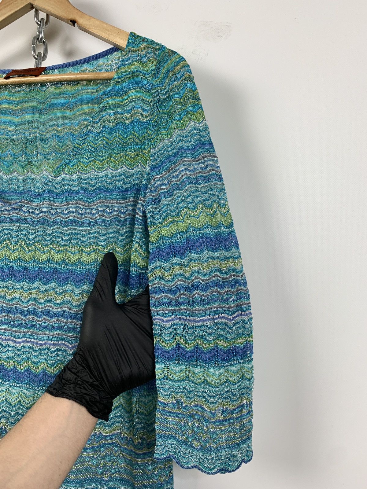 Missoni Women’s Missoni Knit V-Neck 3/4 Long Sleeve Jumper Size M / US 6-8 / IT 42-44 - 7 Thumbnail