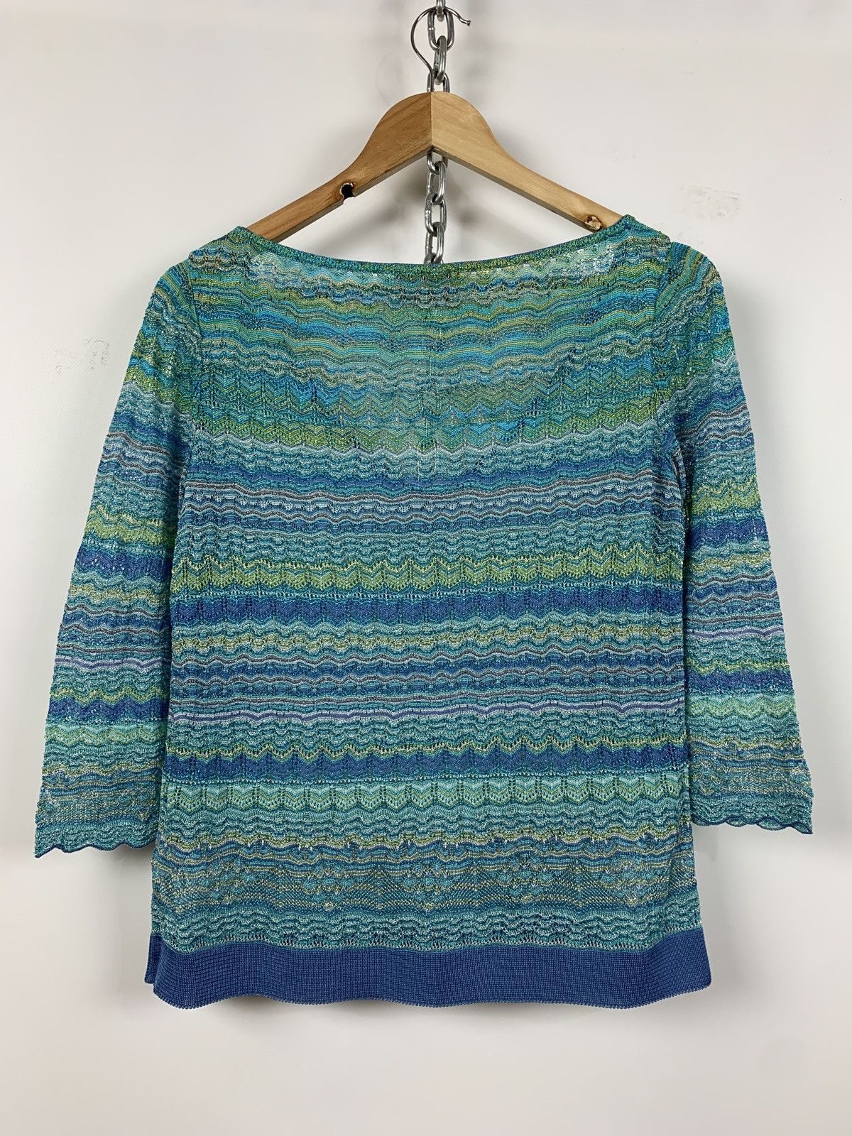 Missoni Women’s Missoni Knit V-Neck 3/4 Long Sleeve Jumper Size M / US 6-8 / IT 42-44 - 2 Thumbnail