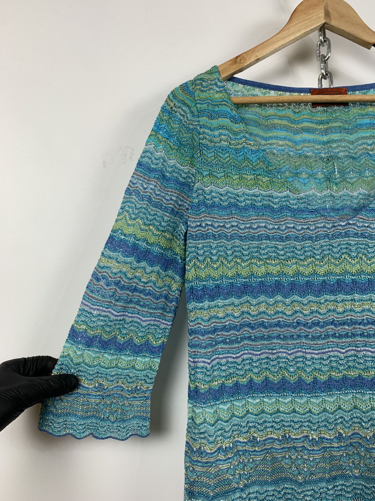 Missoni Women’s Missoni Knit V-Neck 3/4 Long Sleeve Jumper Size M / US 6-8 / IT 42-44 - 8 Thumbnail