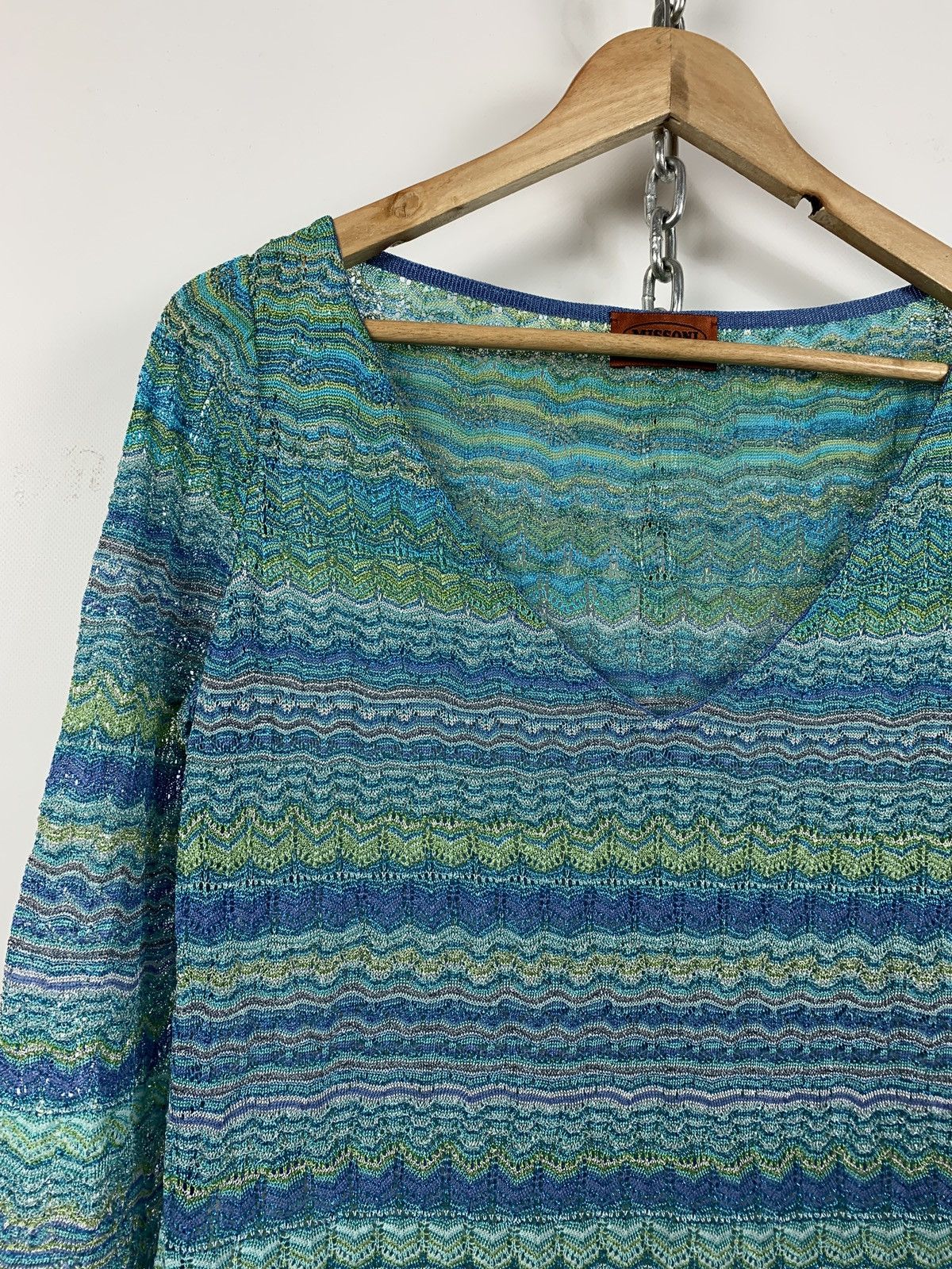 Missoni Women’s Missoni Knit V-Neck 3/4 Long Sleeve Jumper Size M / US 6-8 / IT 42-44 - 4 Thumbnail