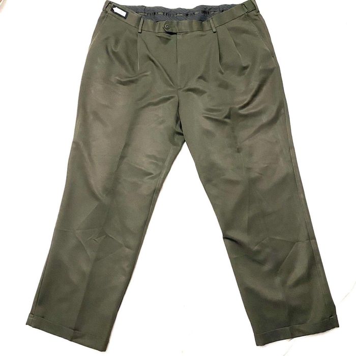 Savane Savane Mens Dress Pants Size 42X30 Army Green With Pocket | Grailed