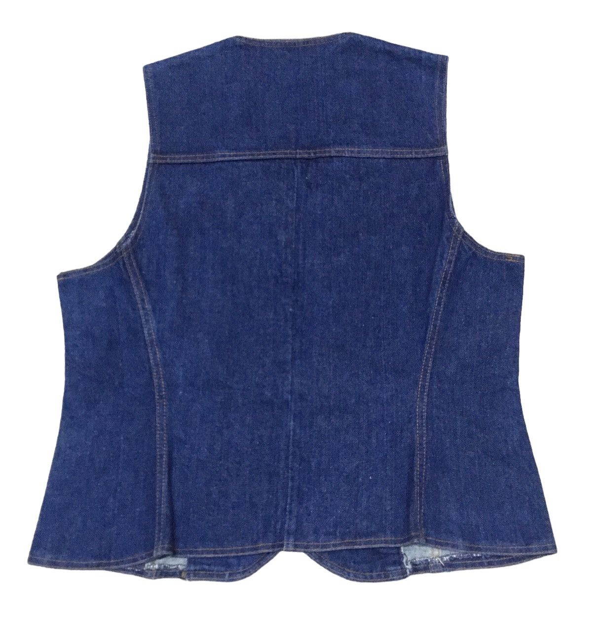 Vintage × Wrangler Rare Design Vintage Brand Wrangler Vest Denim 1990s Size US XL / EU 56 / 4 - 2 Thumbnail