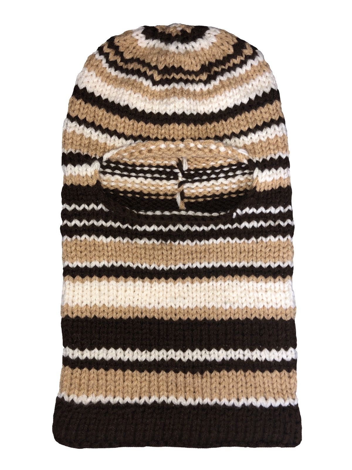 Brown/Beige Handknitted Balaclava Mask Raf type