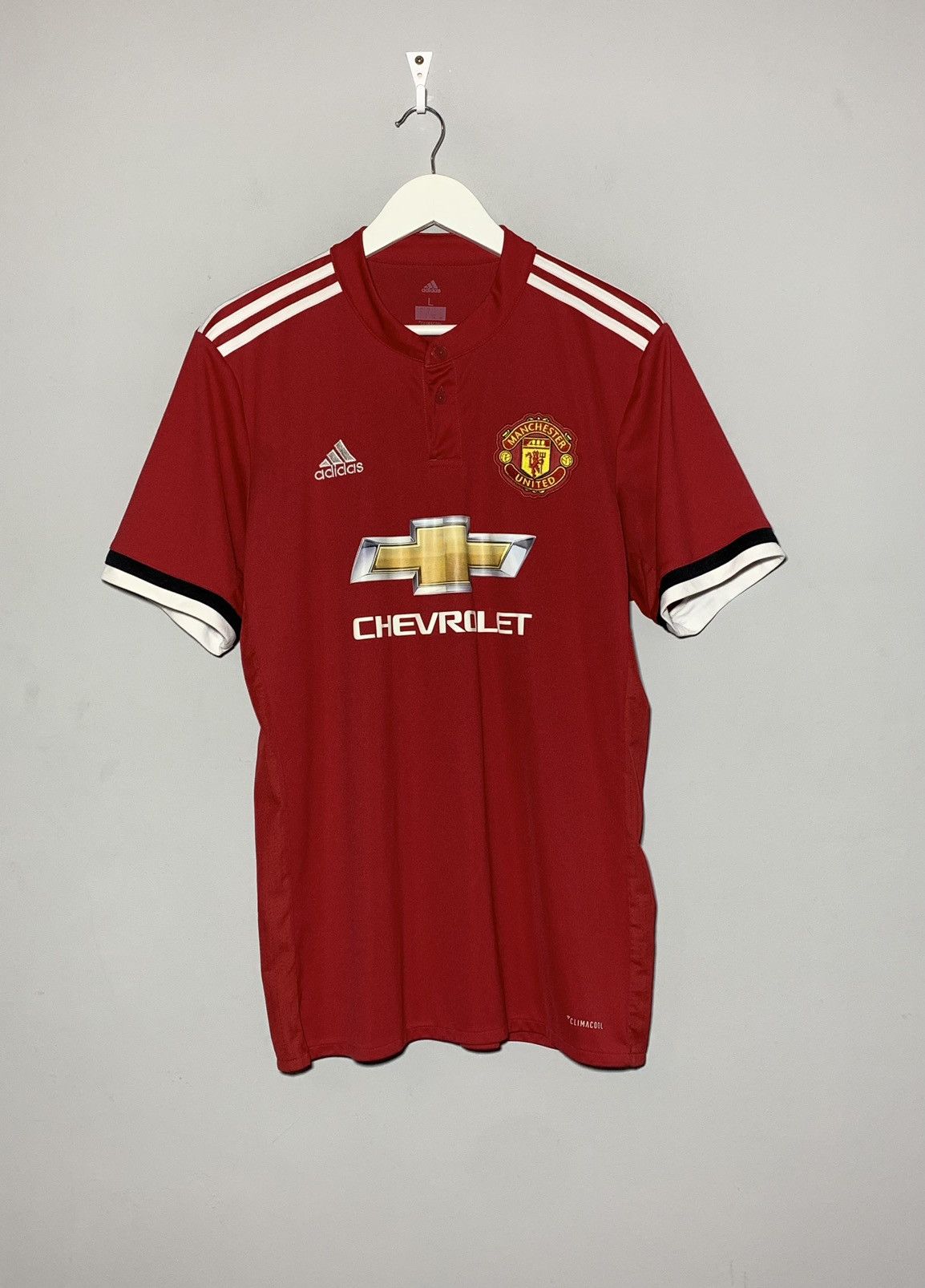 Adidas Manchester United Adidas 2017/18 Y2k Football Shirt Size US L / EU 52-54 / 3 - 1 Thumbnail