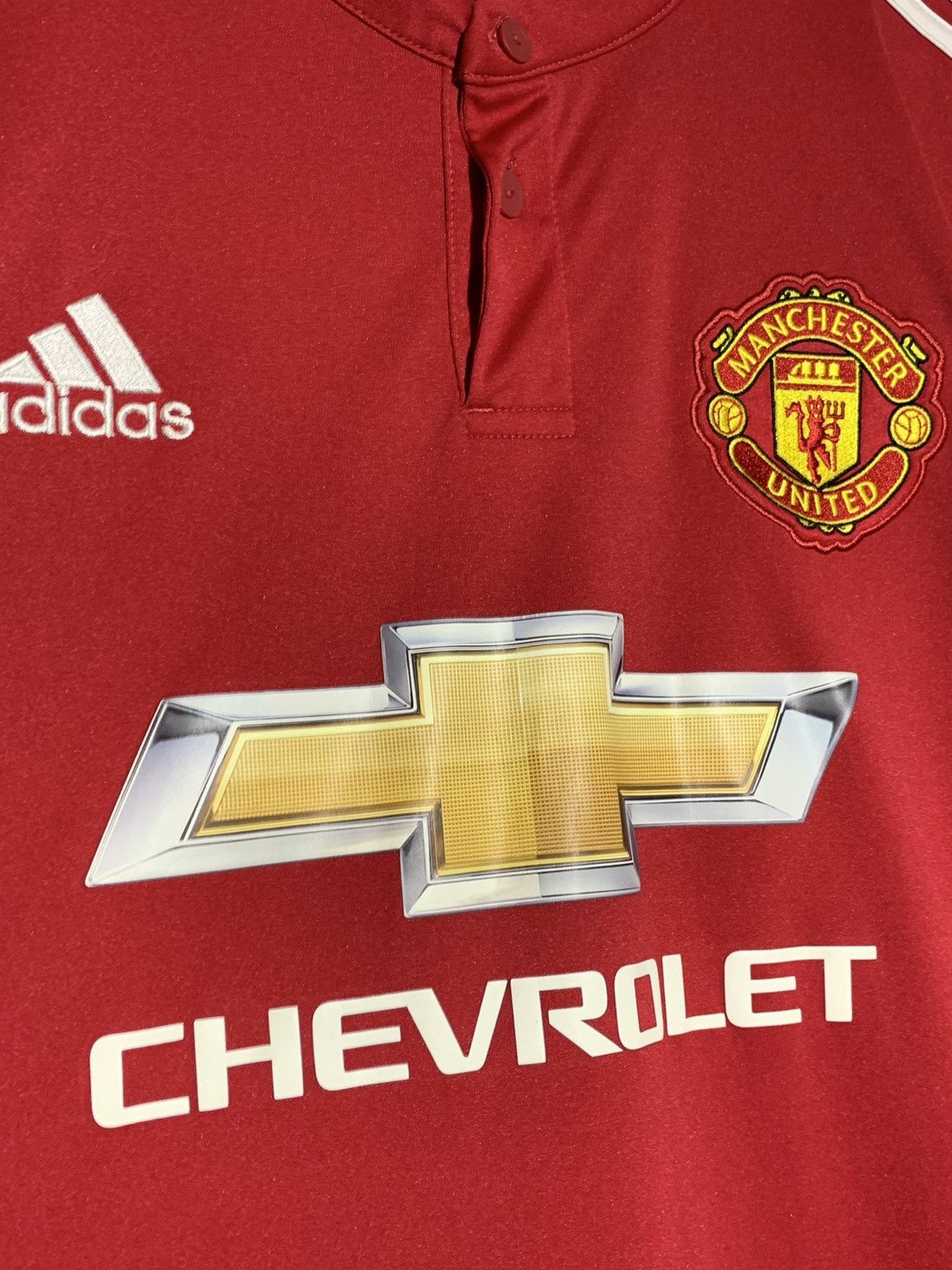 Adidas Manchester United Adidas 2017/18 Y2k Football Shirt Size US L / EU 52-54 / 3 - 6 Thumbnail