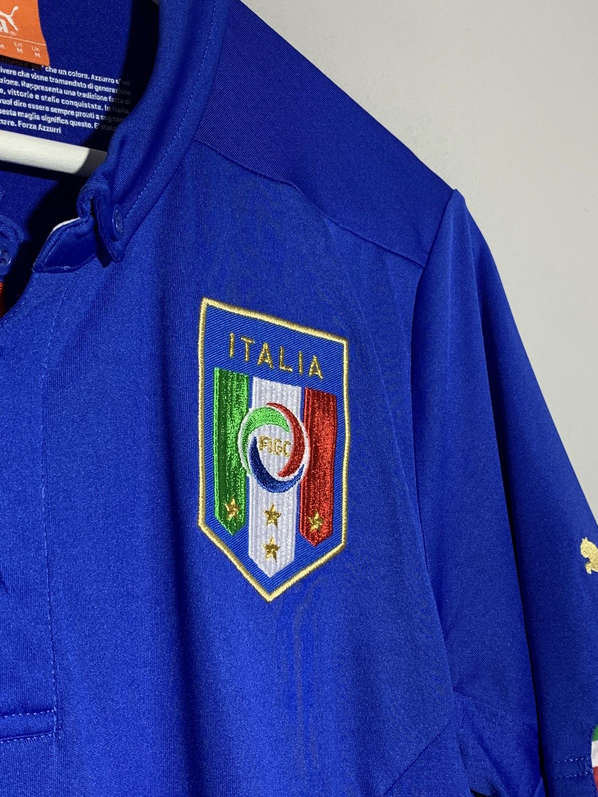 Puma National Team Italy Puma 2014 Home Y2k Hype Football Shirt Size US M / EU 48-50 / 2 - 3 Thumbnail