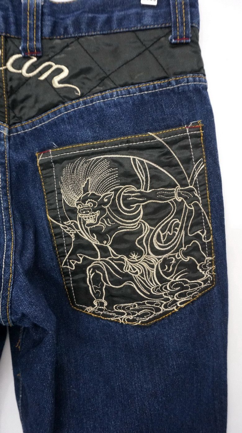 Japanese Brand FUJIN & RAIJIN Sukajan Japan Embroidered Shorts Denim Size US 32 / EU 48 - 6 Thumbnail