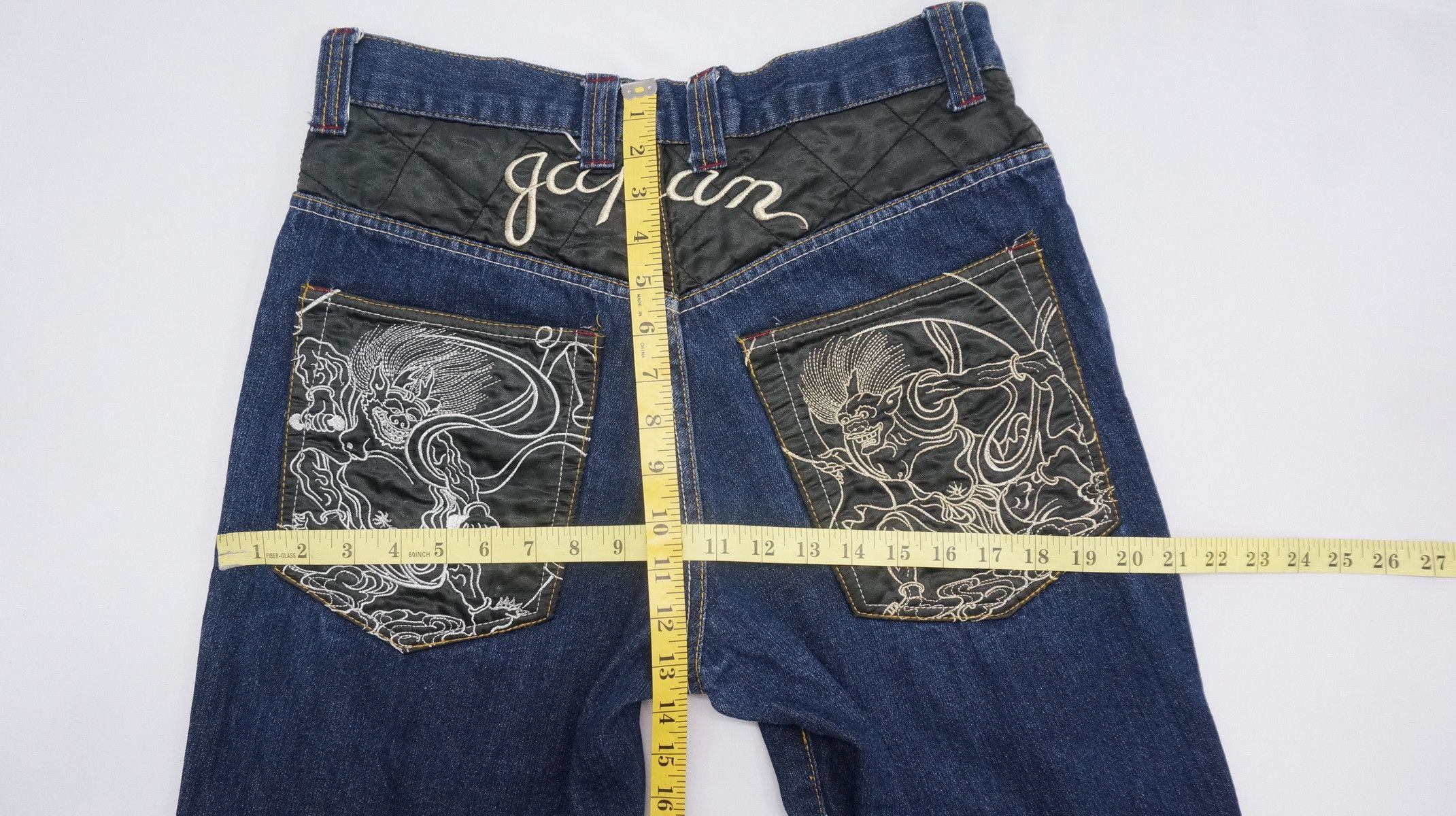 Japanese Brand FUJIN & RAIJIN Sukajan Japan Embroidered Shorts Denim Size US 32 / EU 48 - 11 Thumbnail