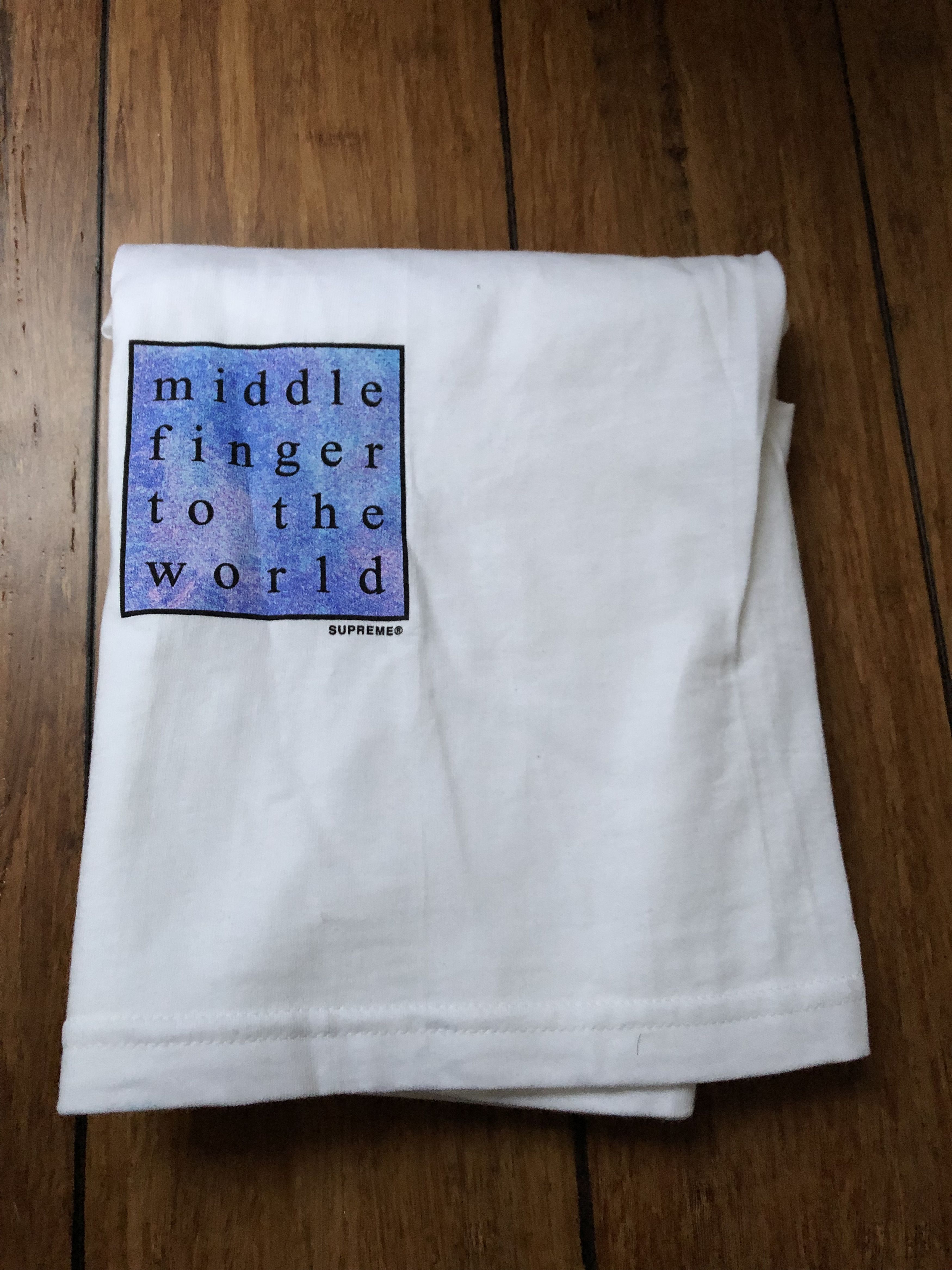 Supreme Middle Finger To The World Tee Grailed