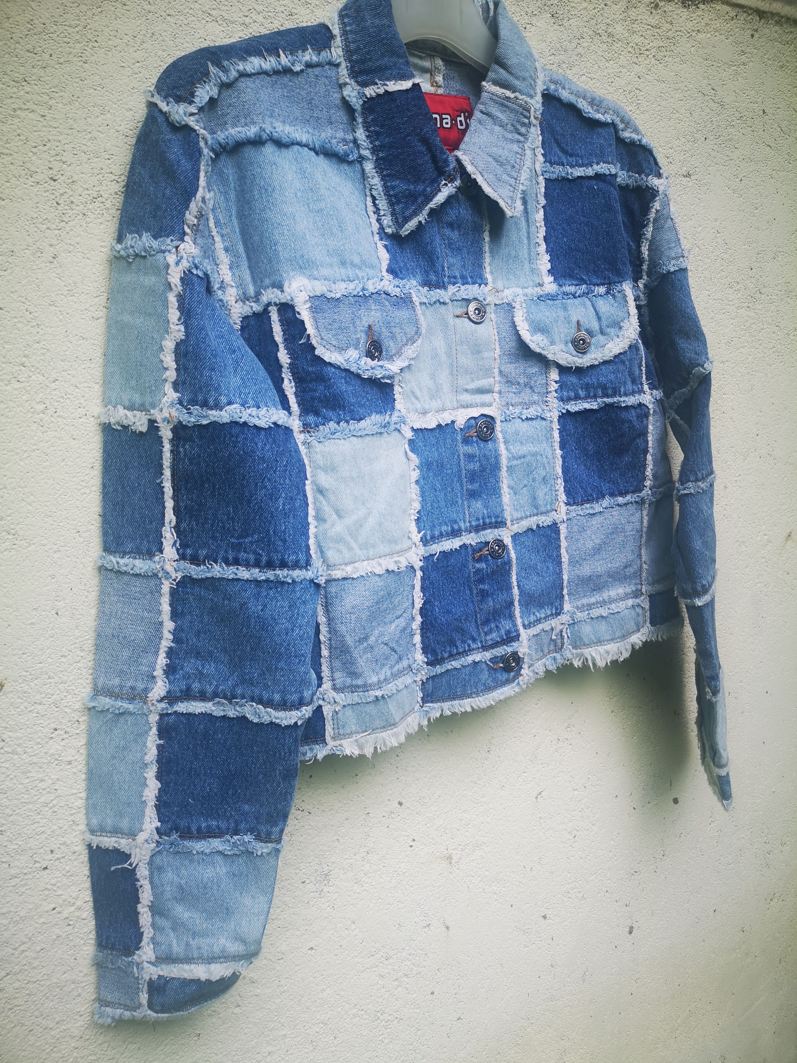 Japanese Brand × Vintage 💥Hot💥 ZANA DI Patch Work Denim Jacket Size L / US 10 / IT 46 - 4 Thumbnail
