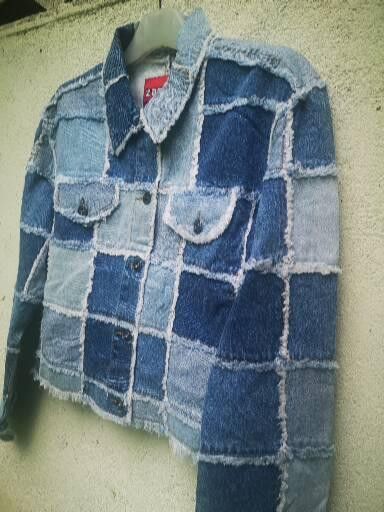 Japanese Brand × Vintage 💥Hot💥 ZANA DI Patch Work Denim Jacket Size L / US 10 / IT 46 - 2 Thumbnail