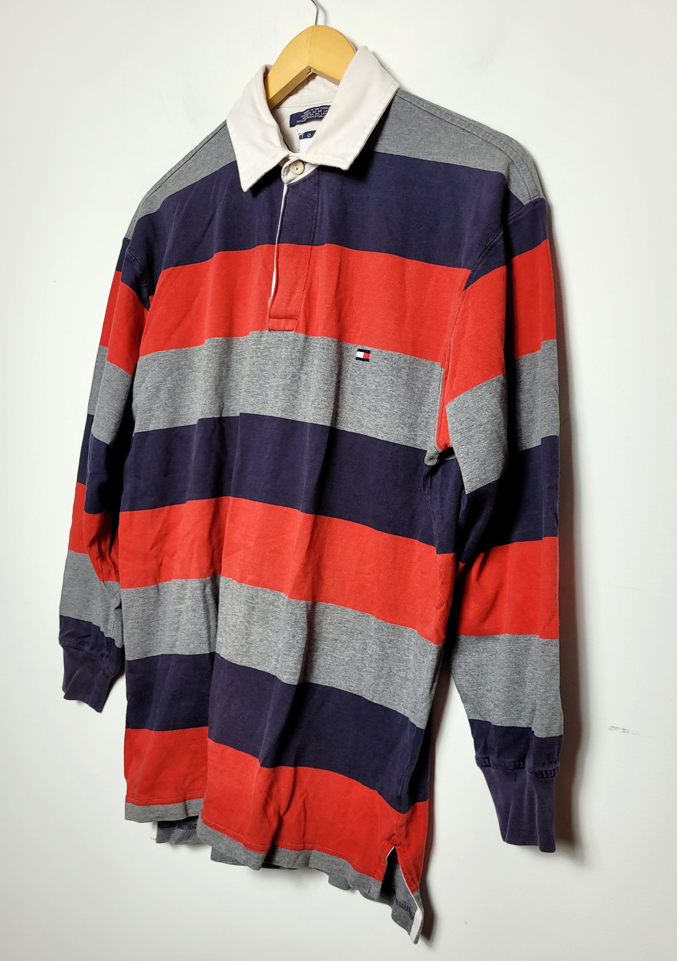 Tommy Hilfiger × Vintage Tommy Hilfiger vintage rugby sweatshirt Size US S / EU 44-46 / 1 - 7 Thumbnail