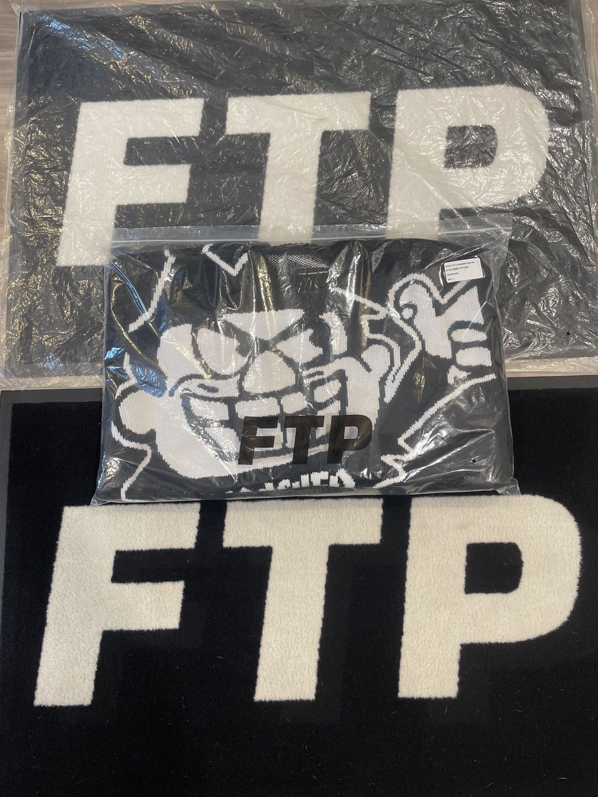image of Fuck The Population x Thrasher Ftp Thrasher Boris Knit Sweater - Size Large in Black, Men's